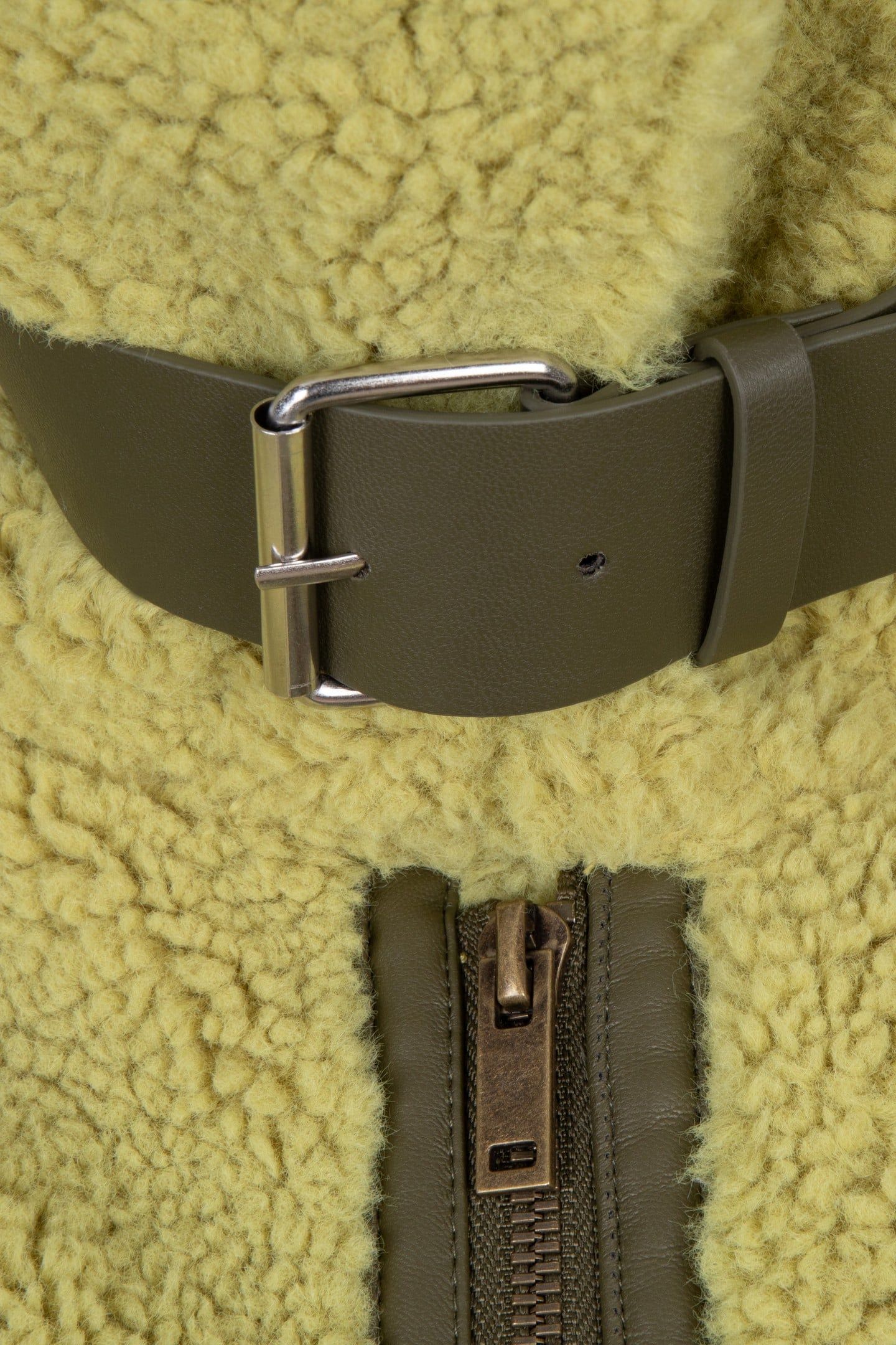 JACKET BONDED SUEDE FAKE FUR LEAF GREEN 7