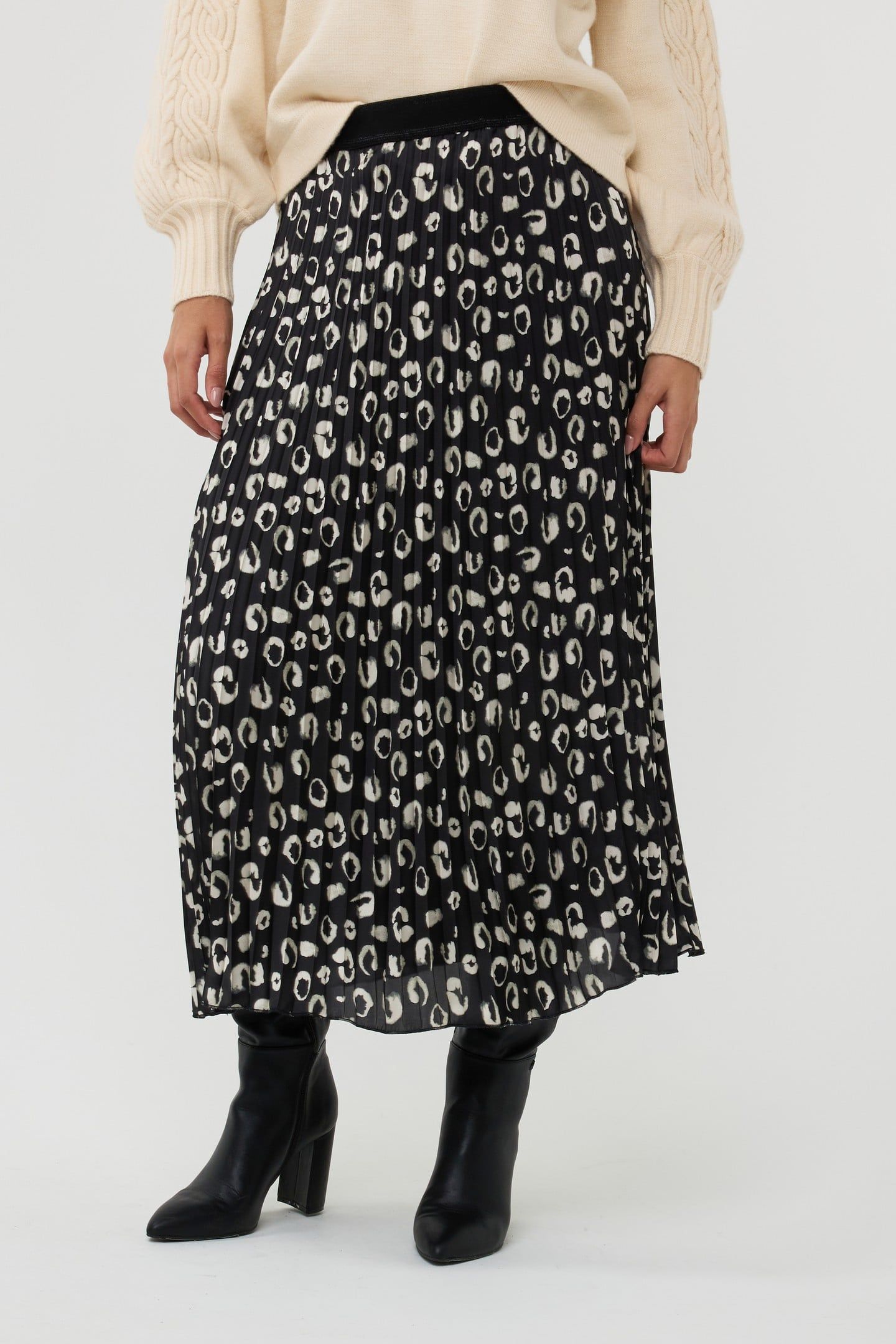 SKIRT PLISSE SATIN WILDERNESS PRINT 2
