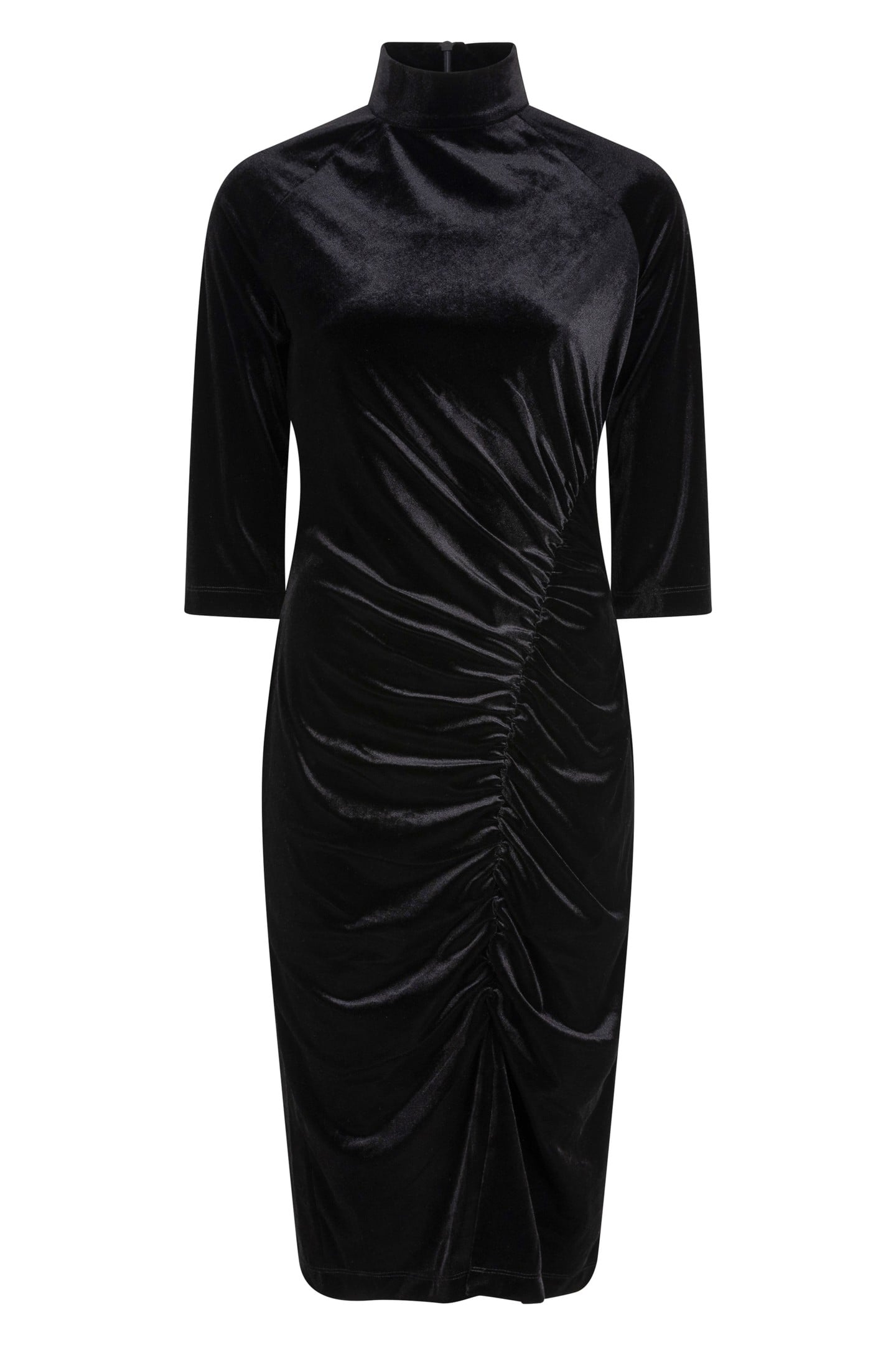 DRESS VELOURS GATHERING BLACK 4