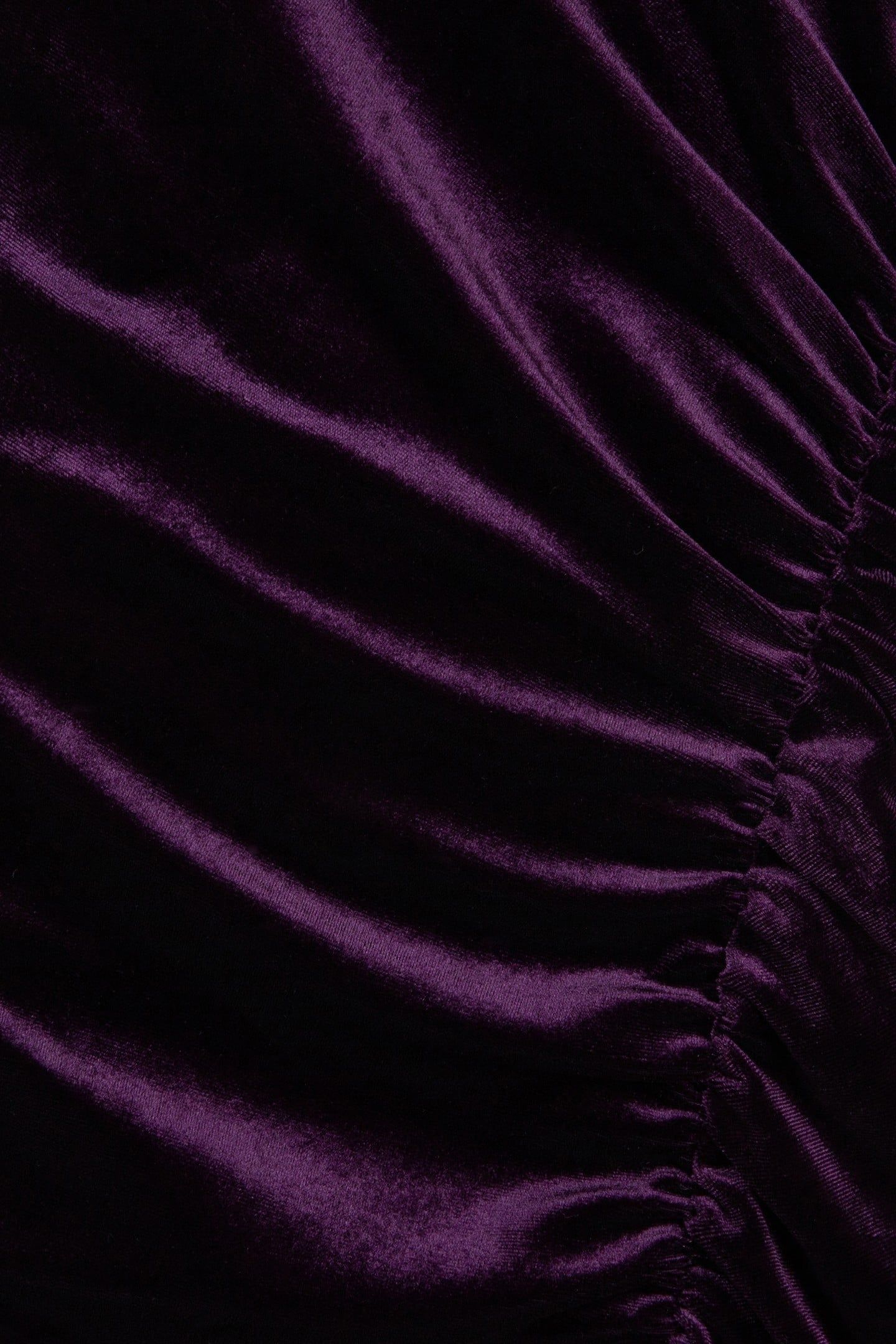 DRESS VELOURS GATHERING DARK PURPLE 7
