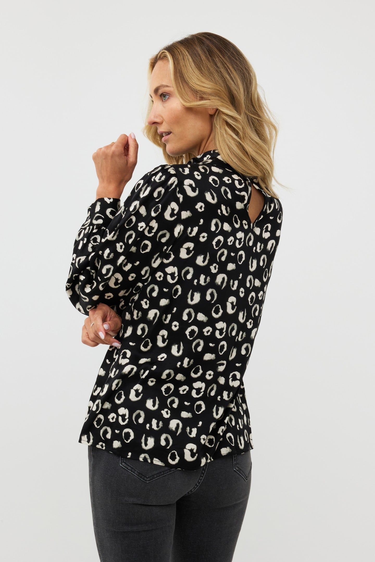 BLOUSE BOW WILDERNESS PRINT 2