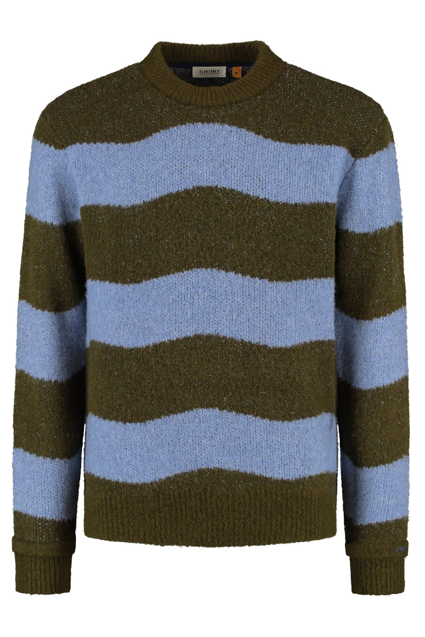PIKE RELAXED FIT WAVE PULLOVER GREEN BLUE WAVE 5