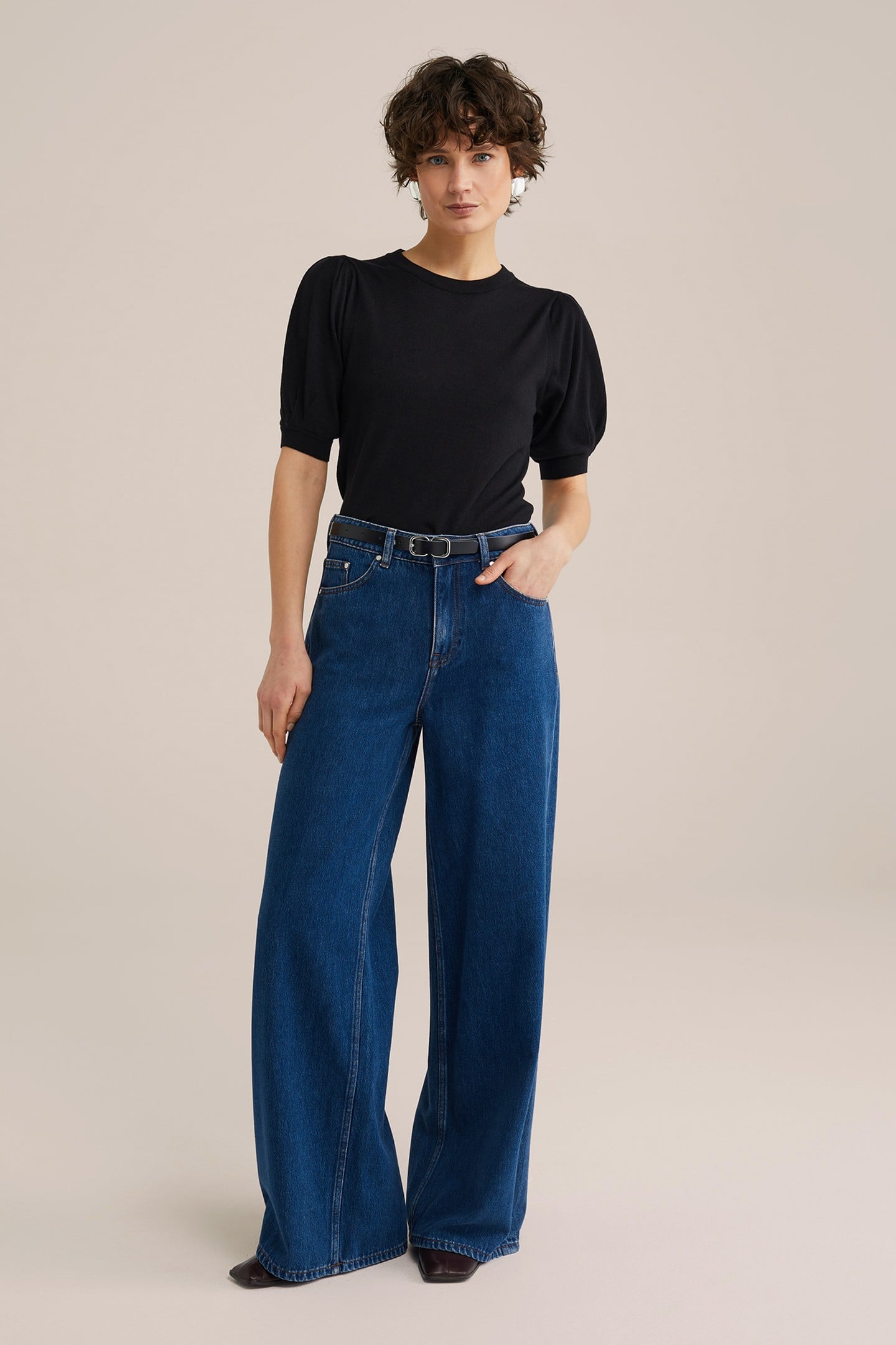 5-POCKET HIGH WAIST DARK BLUE 2