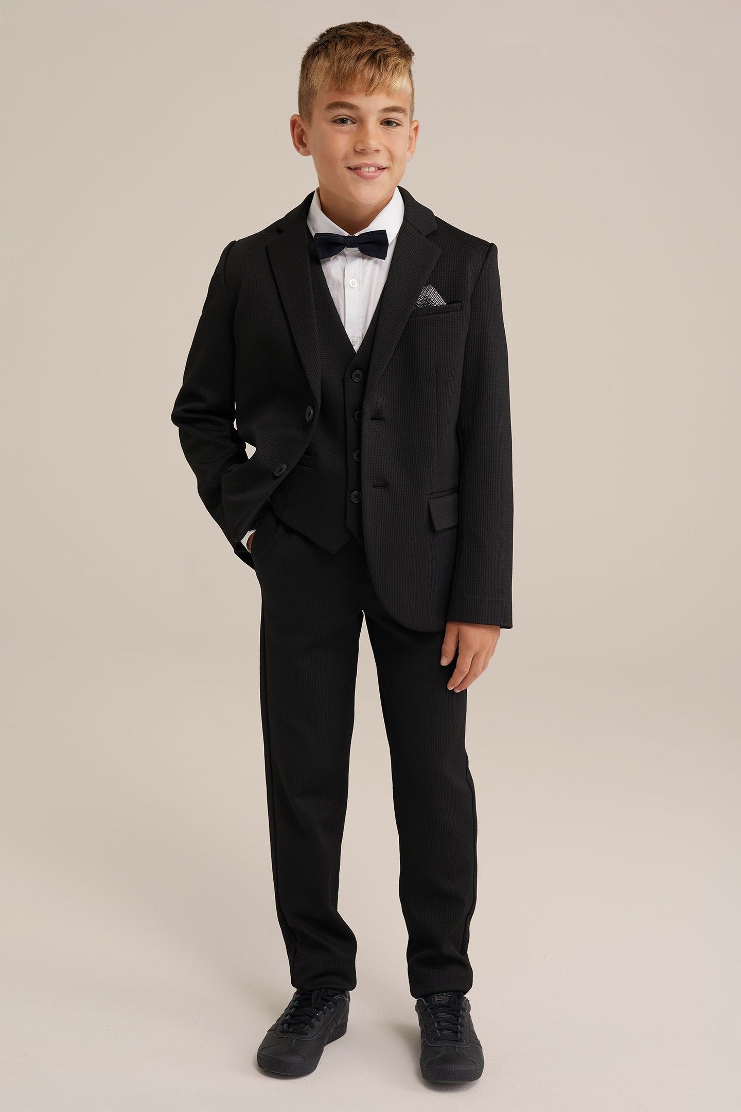 BOYS WAISTCOAT BLACK 2