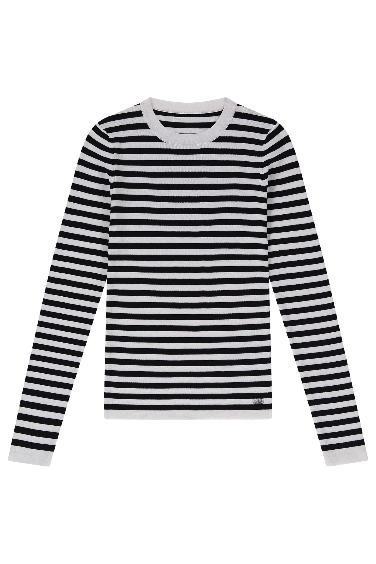 JOLIE LS STRIPE PULLOVER BLACK/OFF WHITE 1