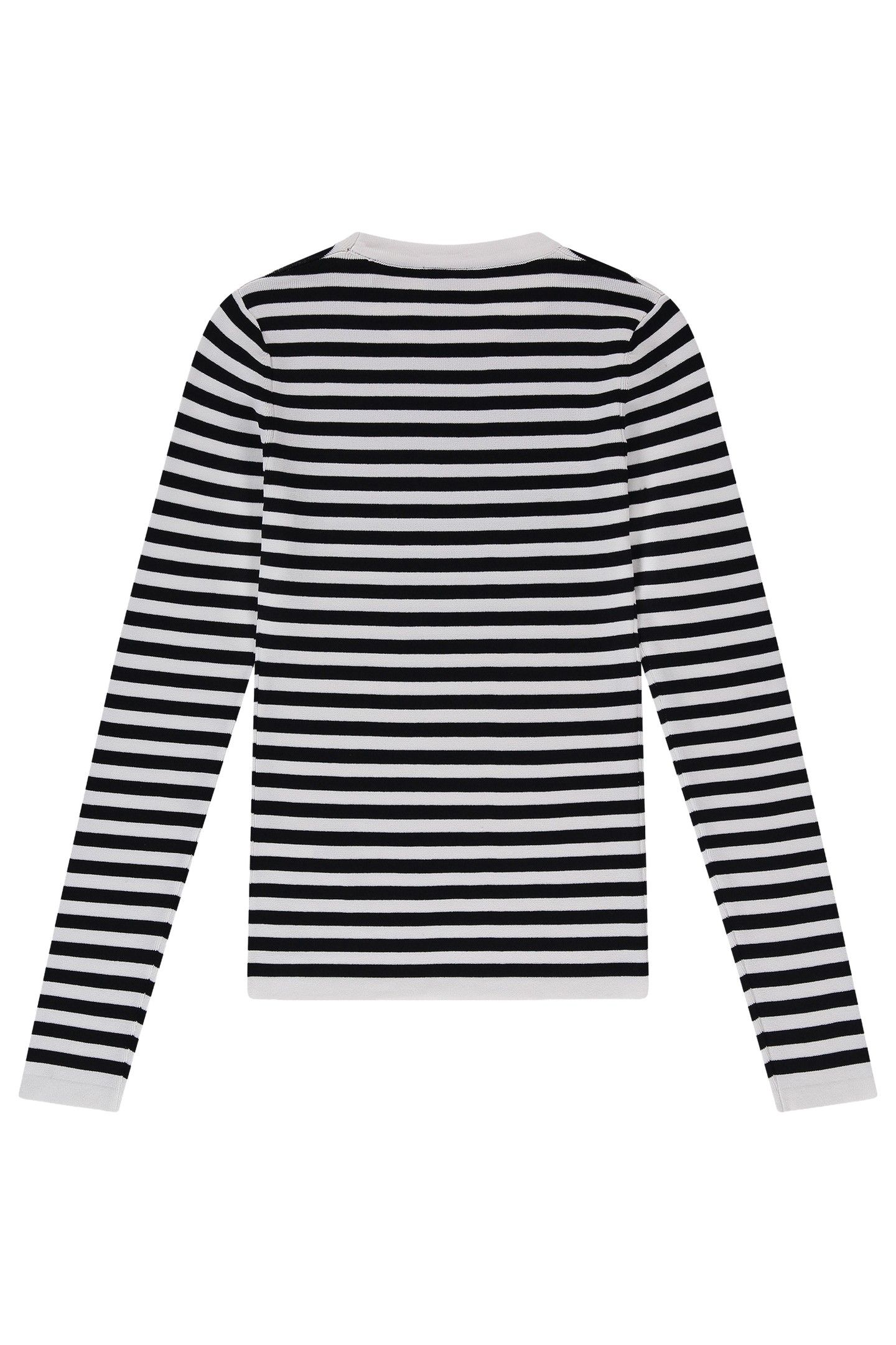 JOLIE LS STRIPE PULLOVER BLACK/OFF WHITE 2