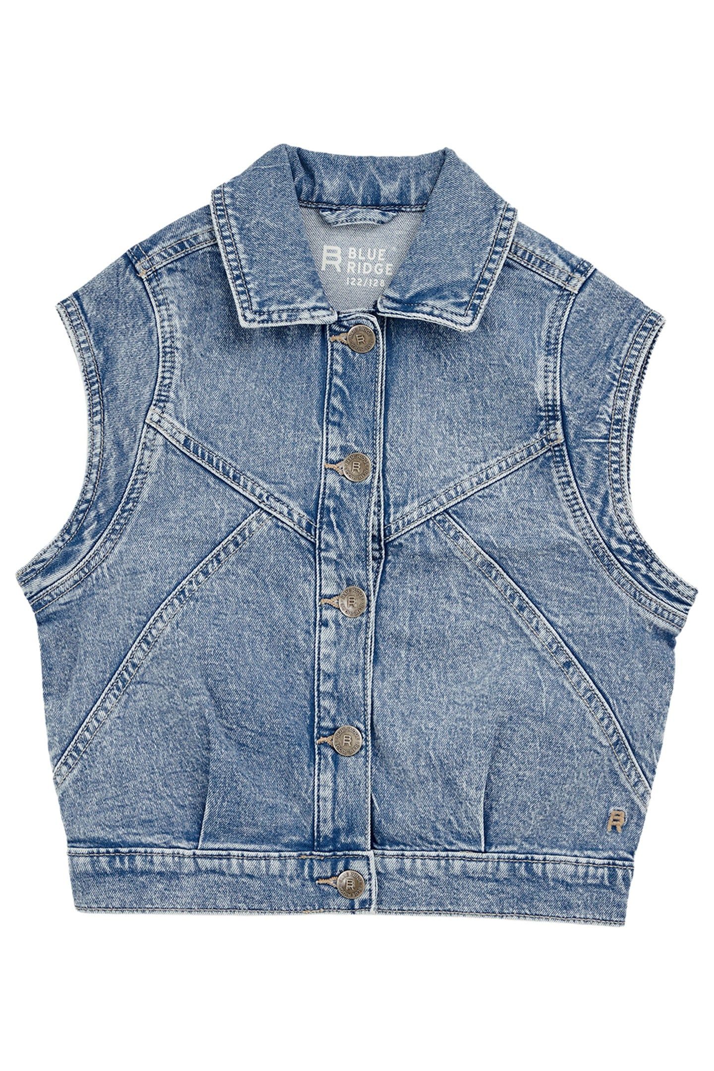 GIRLS GILET LIGHT BLUE 2
