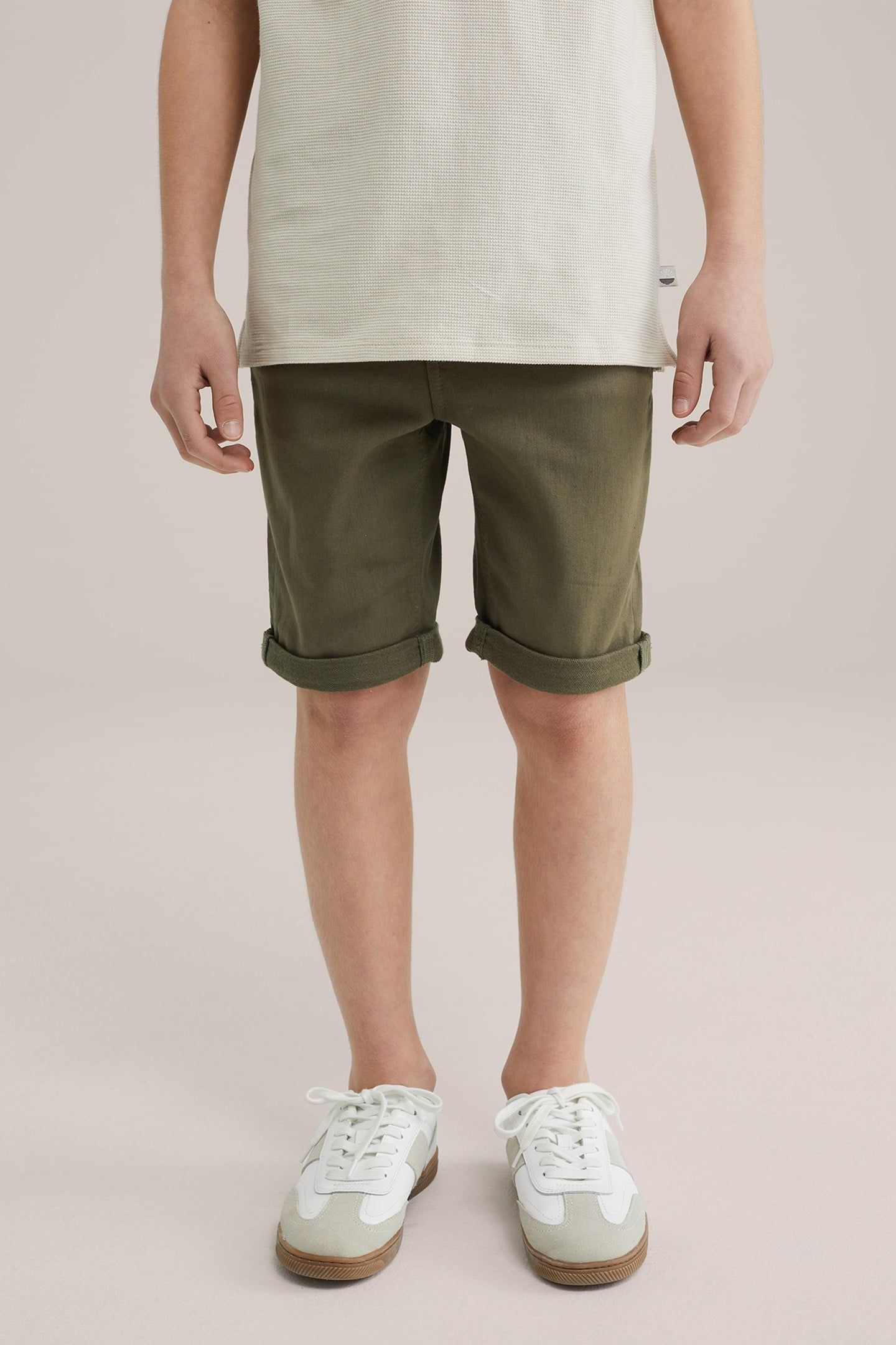 BOYS 5-POCKET MID WAIST KHAKI 1