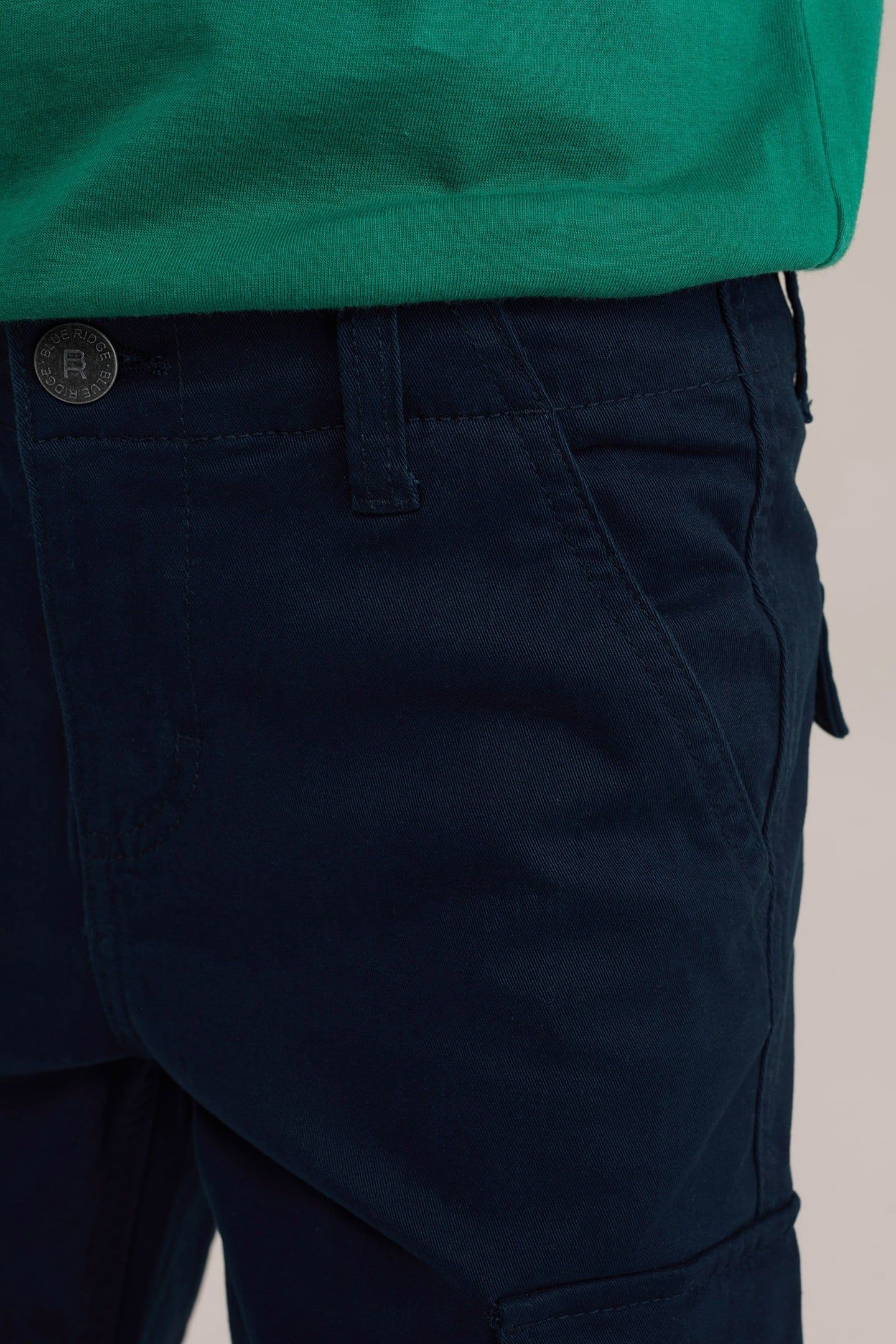 BOYS CARGO PANTS NAVY BLUE 5