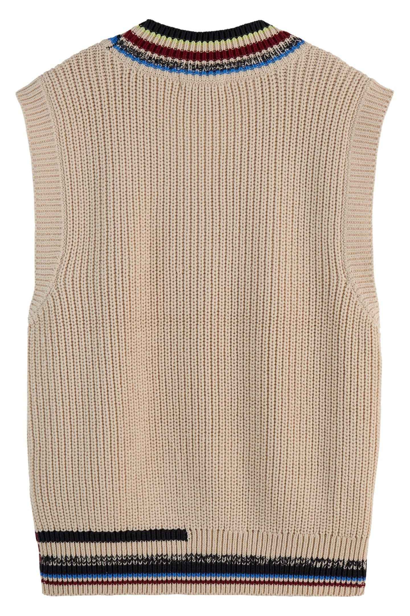 STRIPE TRIM KNITTED SPENCER LIGHT CALICO 3