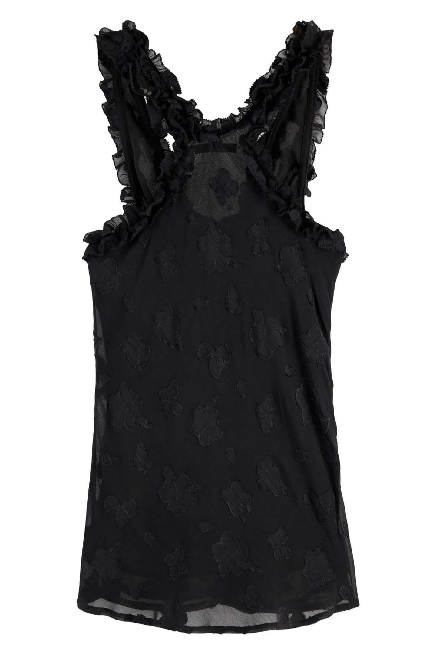 RUFFLE TANK BLACK 5