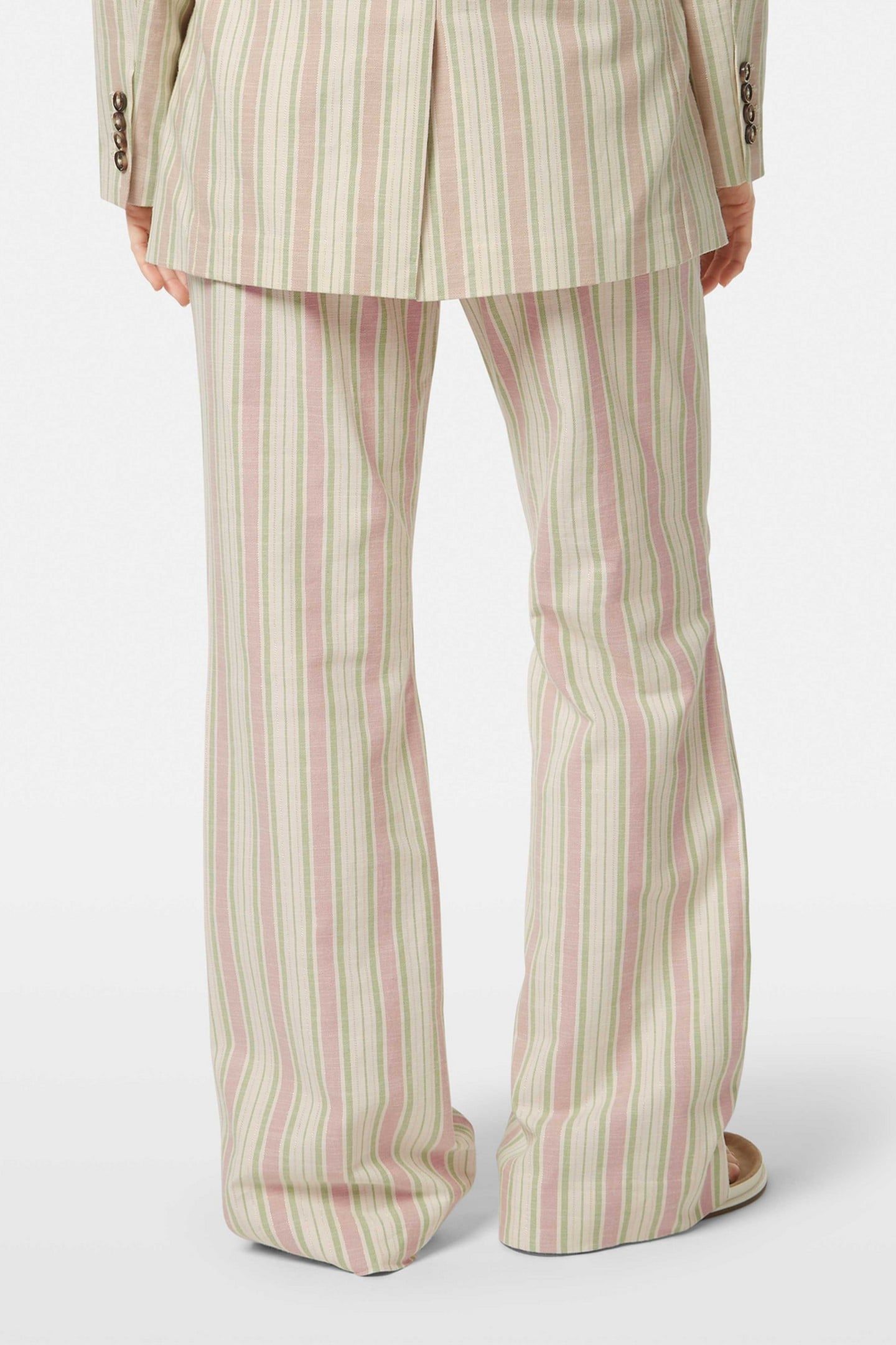 VIOLET LUREX COTTON BLEND PANT LUREX LINEN STRIPE 3