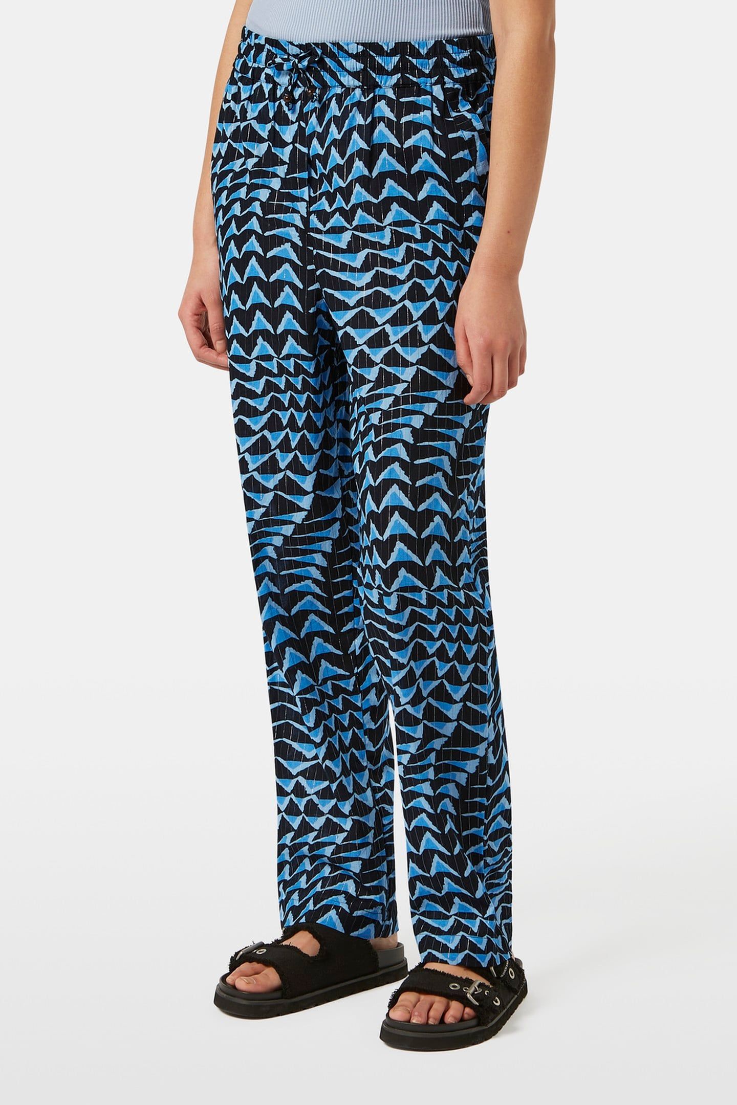 MID-RISE PULL-ON BEACH PANT HOUSE OF MIRRORS BLUE 2