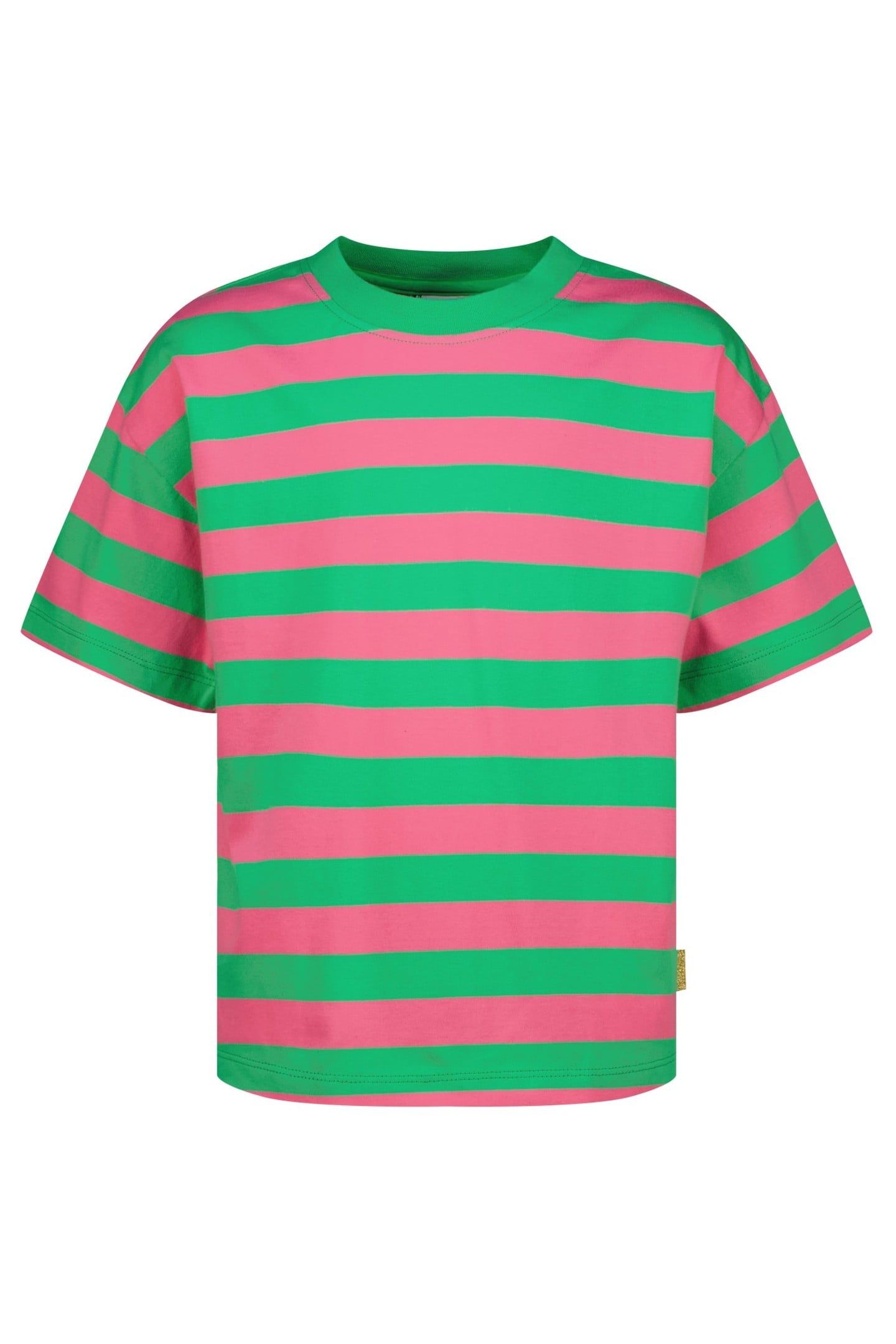GIRLS BASIC STRIPE TEE T-SHIRT ISLAND GREEN 1