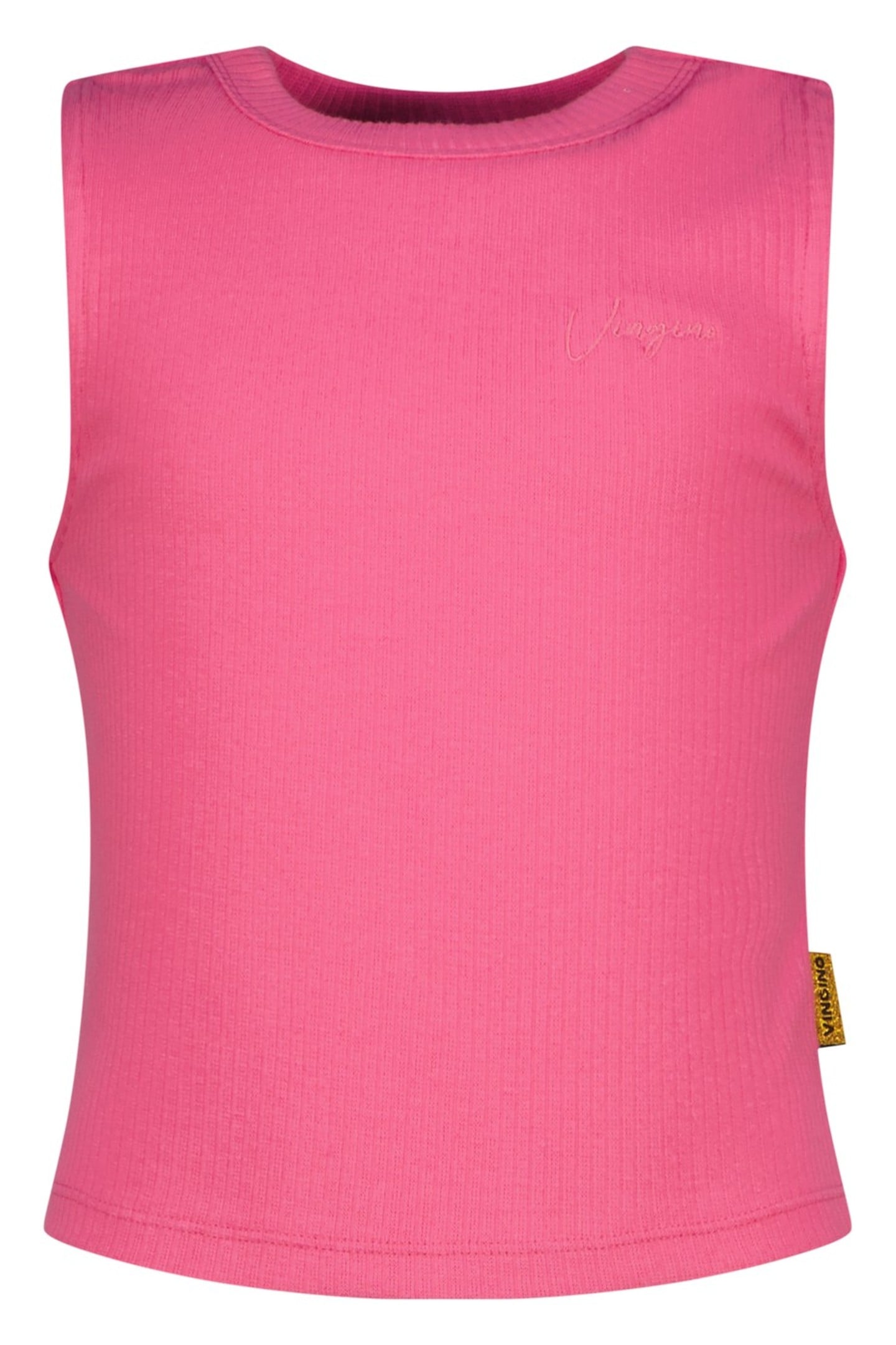 GIRLS BASIC-CROP RIB TOP TOP SANGRIA SUNSET 1