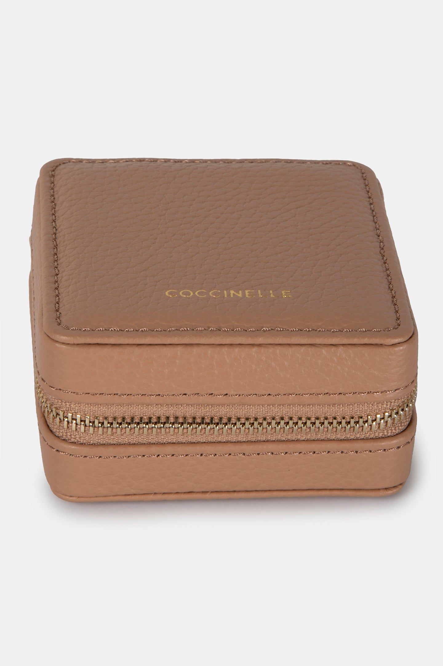 LEATHER JEWELLERY BOX IN BEIGE 1