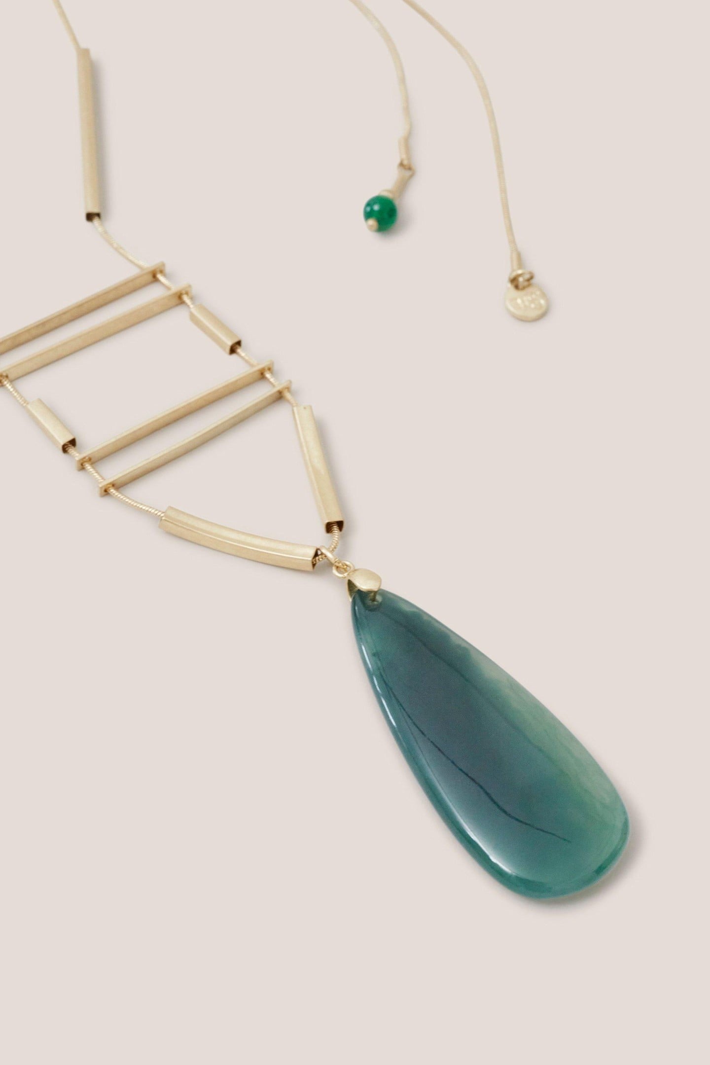 TEARDROP STONE NECKLACE GREEN MULTI 1