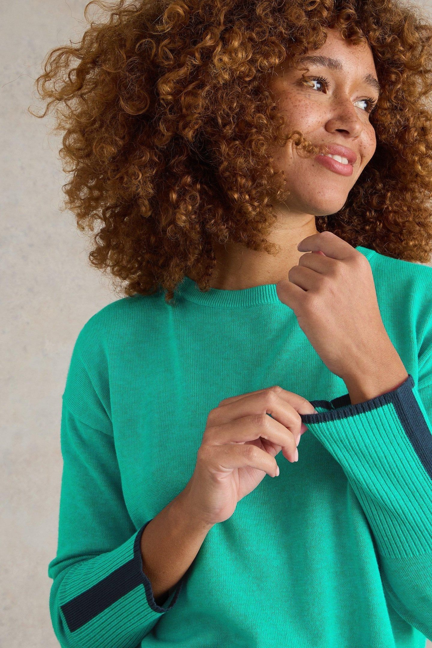 OLIVE JUMPER BRIGHT TEAL 6