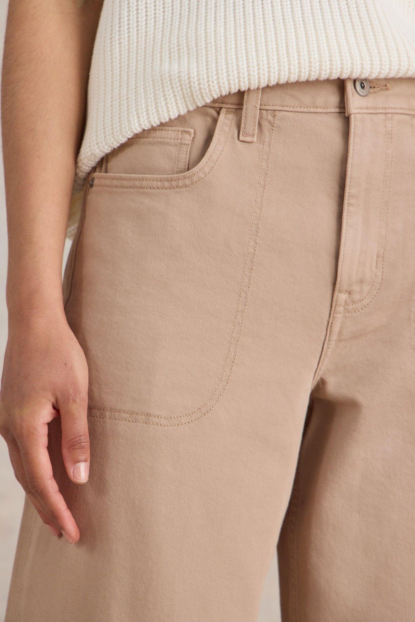 TIA WIDE LEG CROP JEAN DARK NATURAL 6