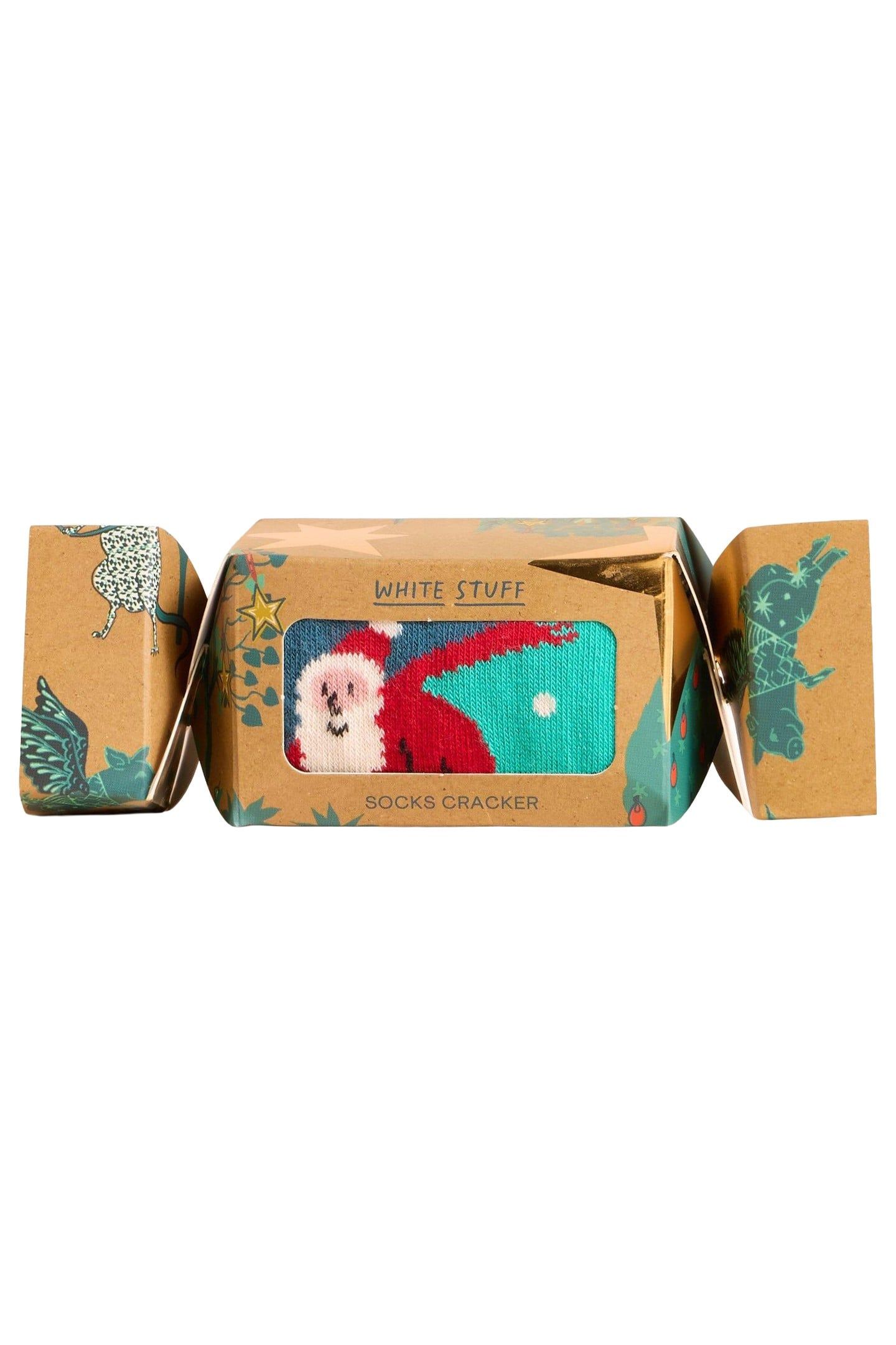 CYCLING SANTA IN A CRACKER TEAL MULTI 2