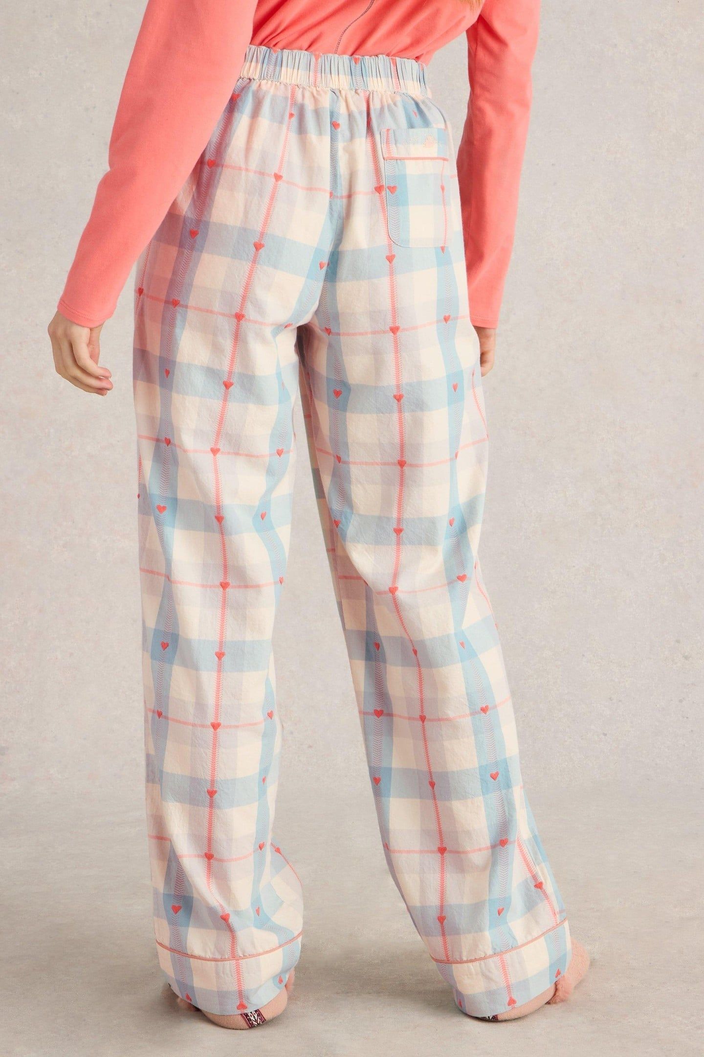 NINA ORGANIC CHECK PJ BOTTOM GREY MULTI 3