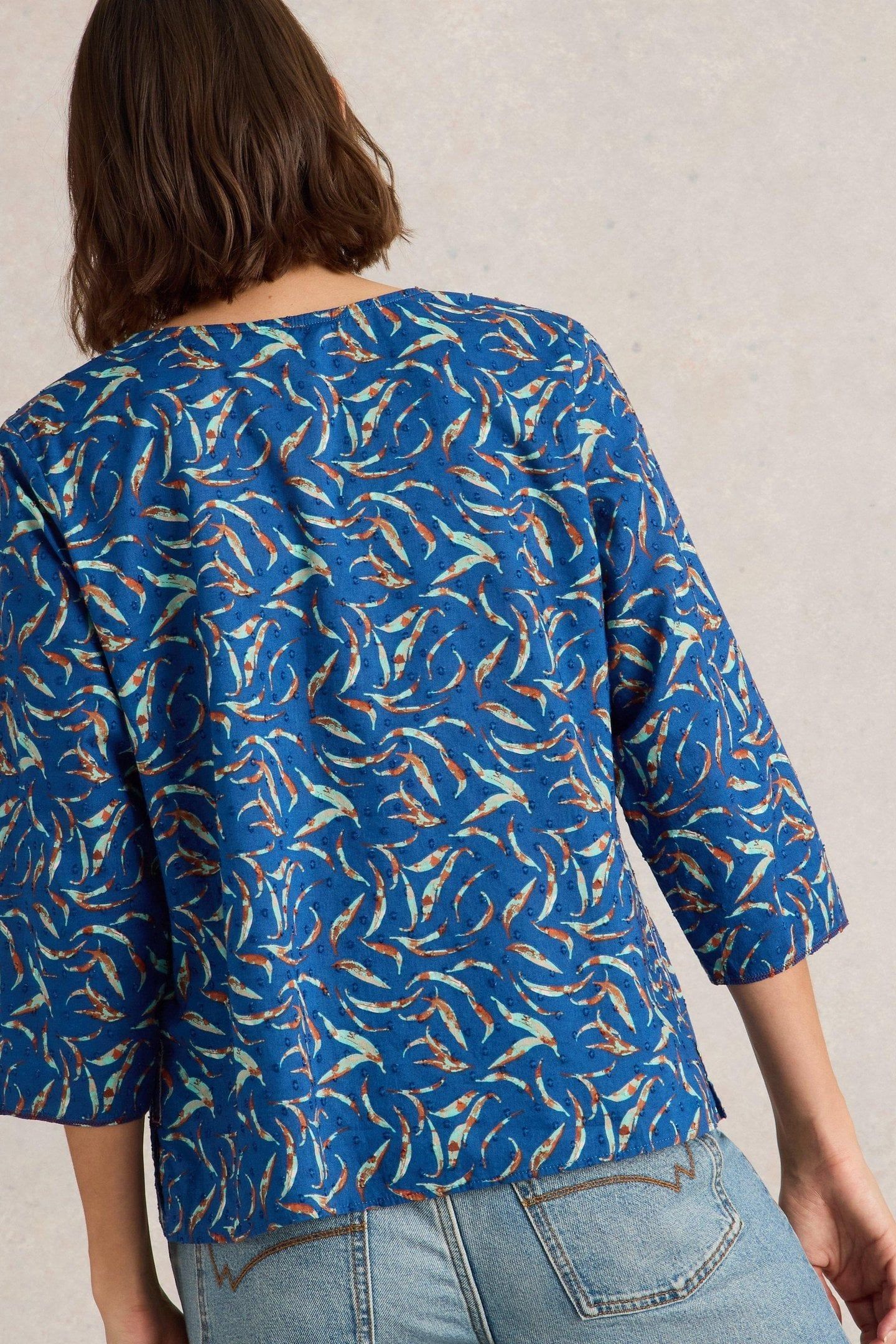 RAE ORGANIC COTTON TOP BLUE PRINT 3