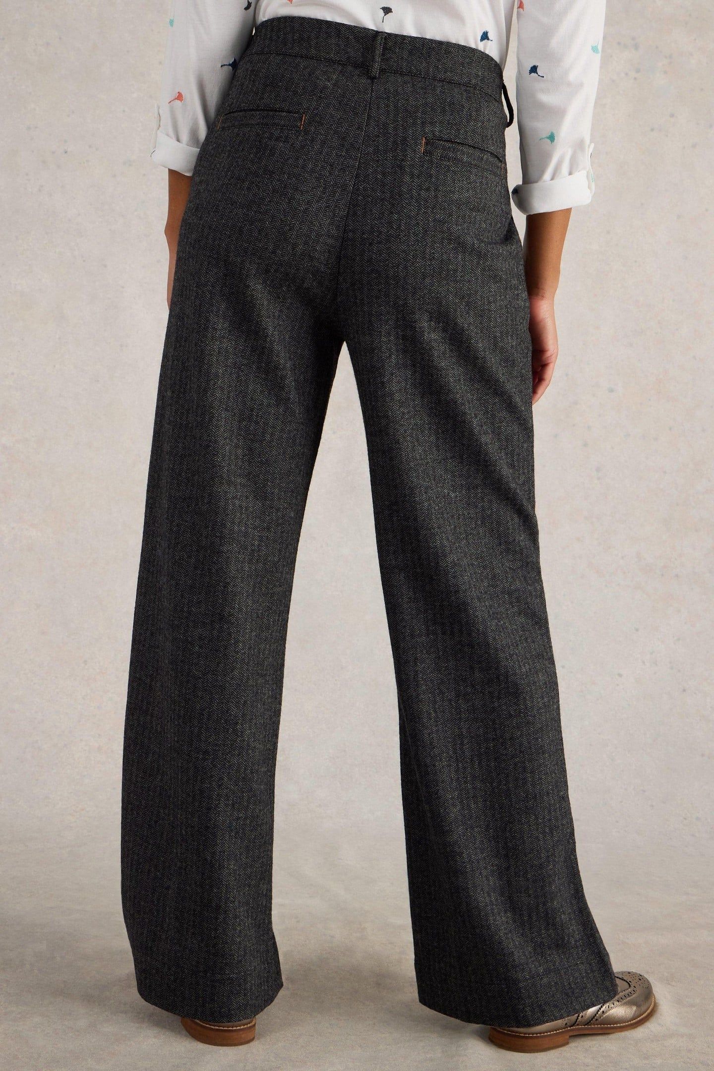 BELLE TWEEDY WIDE LEG TROUSER BLACK MULTI 3