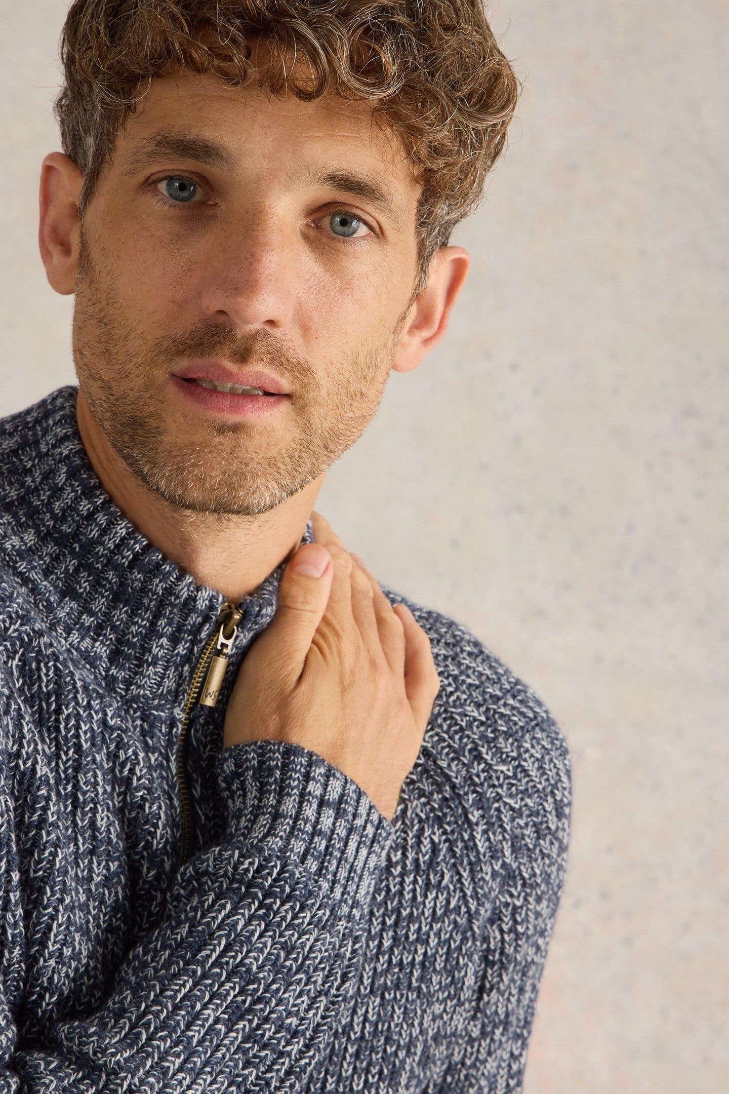 RYE TWISTED ZIP THROUGH NAVY MULTI 6