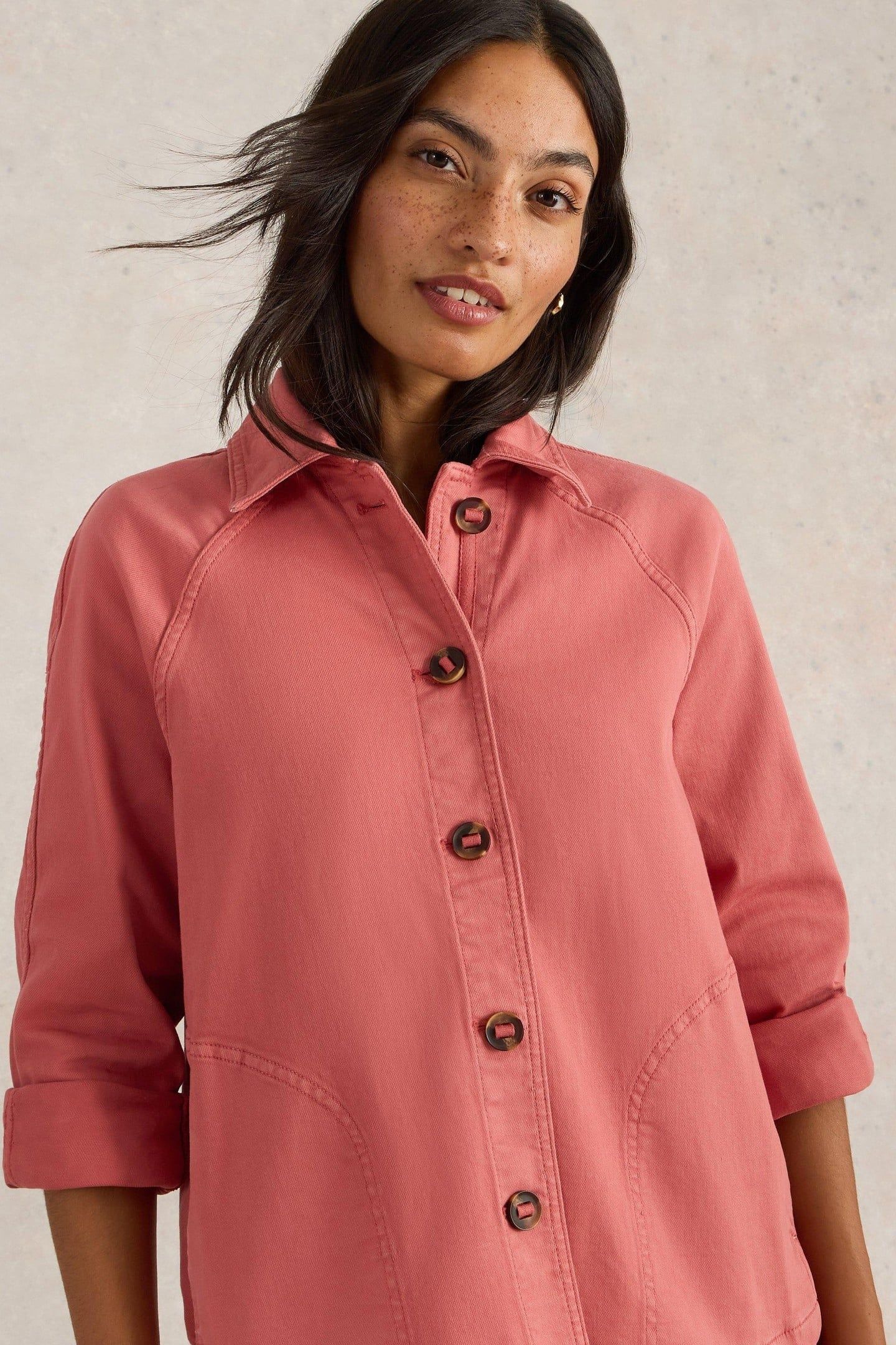 EDEN DENIM JACKET MID RED 2