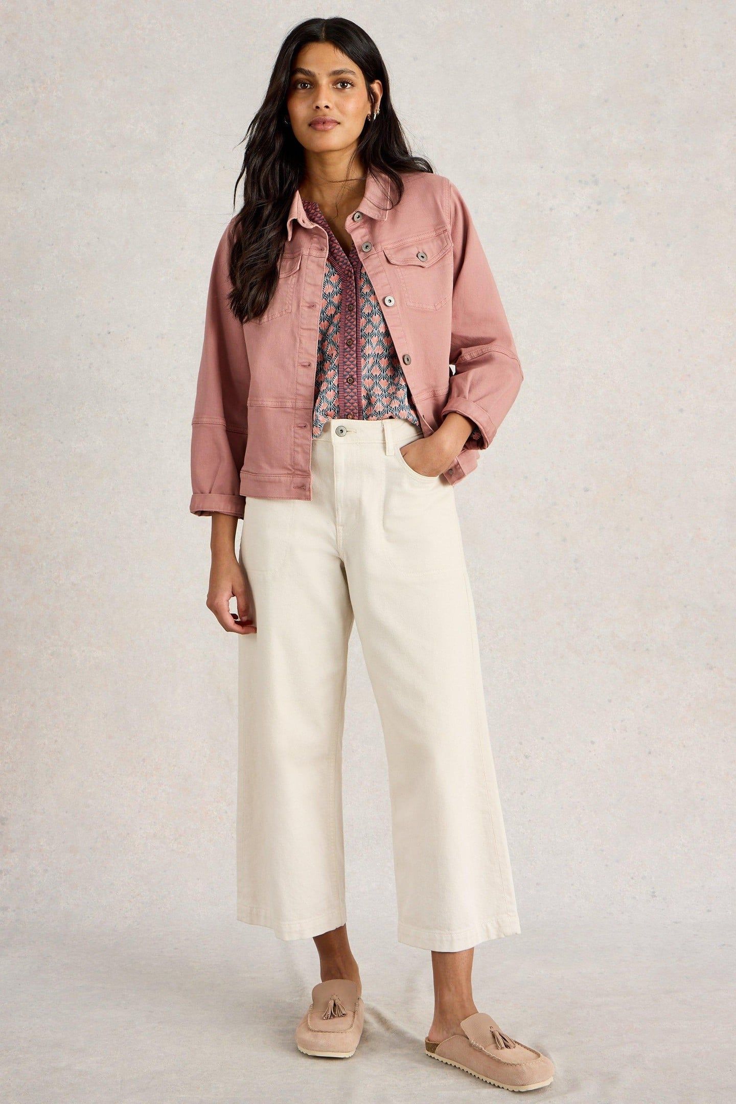 CAMILLE DENIM JACKET DUSTY PINK 2