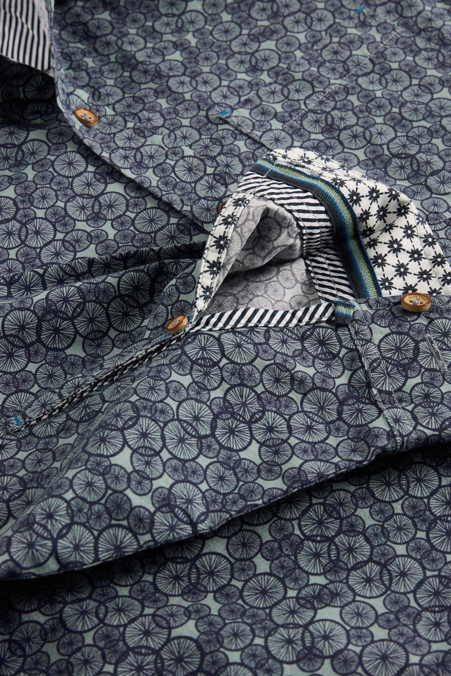 BIKE TIRES PRINTED SHIRT NAVY PRINT 4