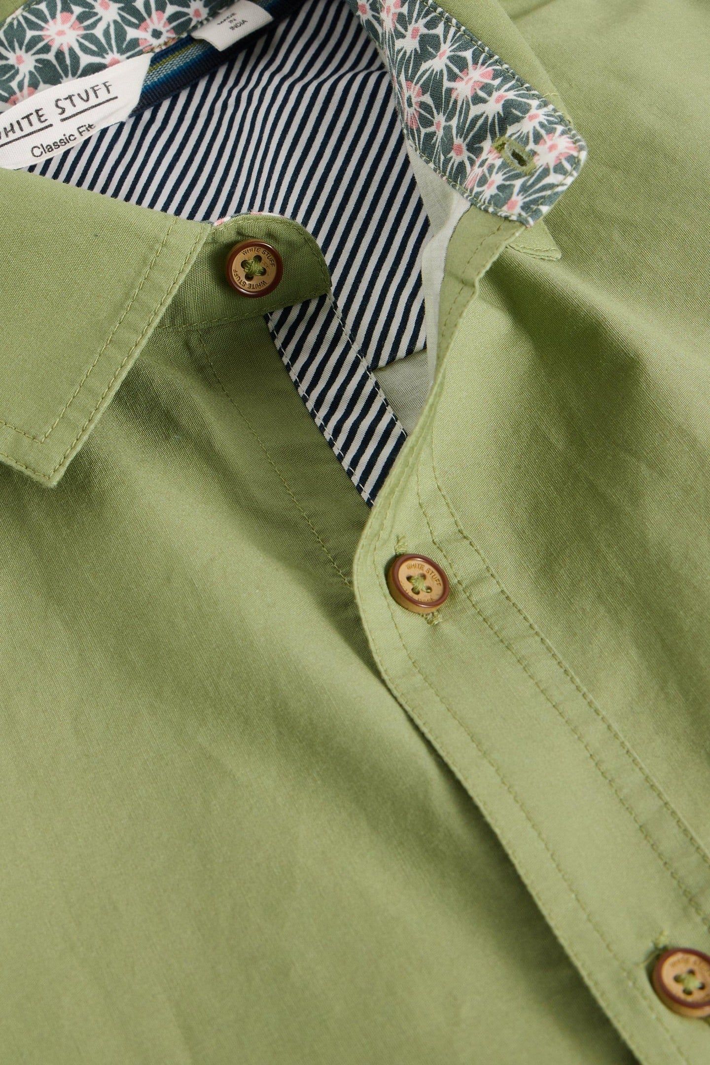 FLORAL BORDER SS PRINTED SHIRT GREEN PRINT 5