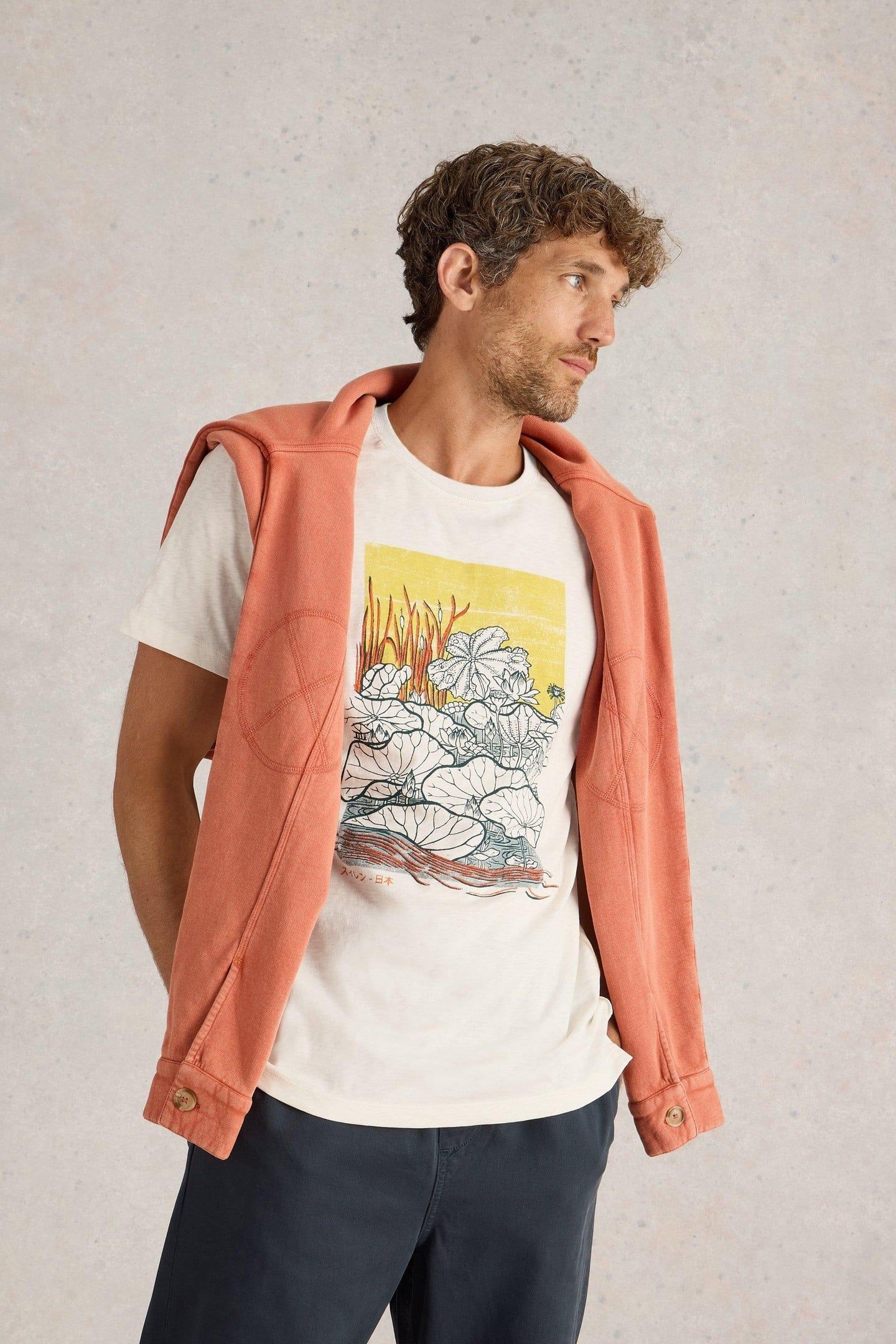 LILYPAD GRAPHIC TEE WHITE PRINT 1