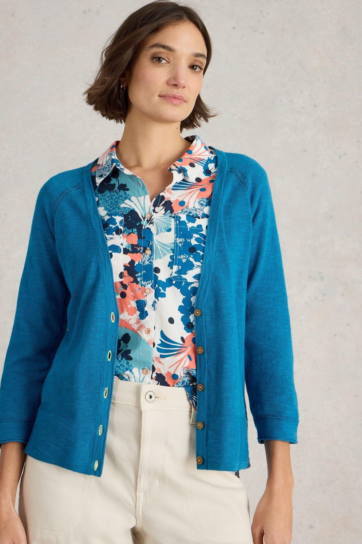 NARIA CARDI BRIGHT BLUE 1