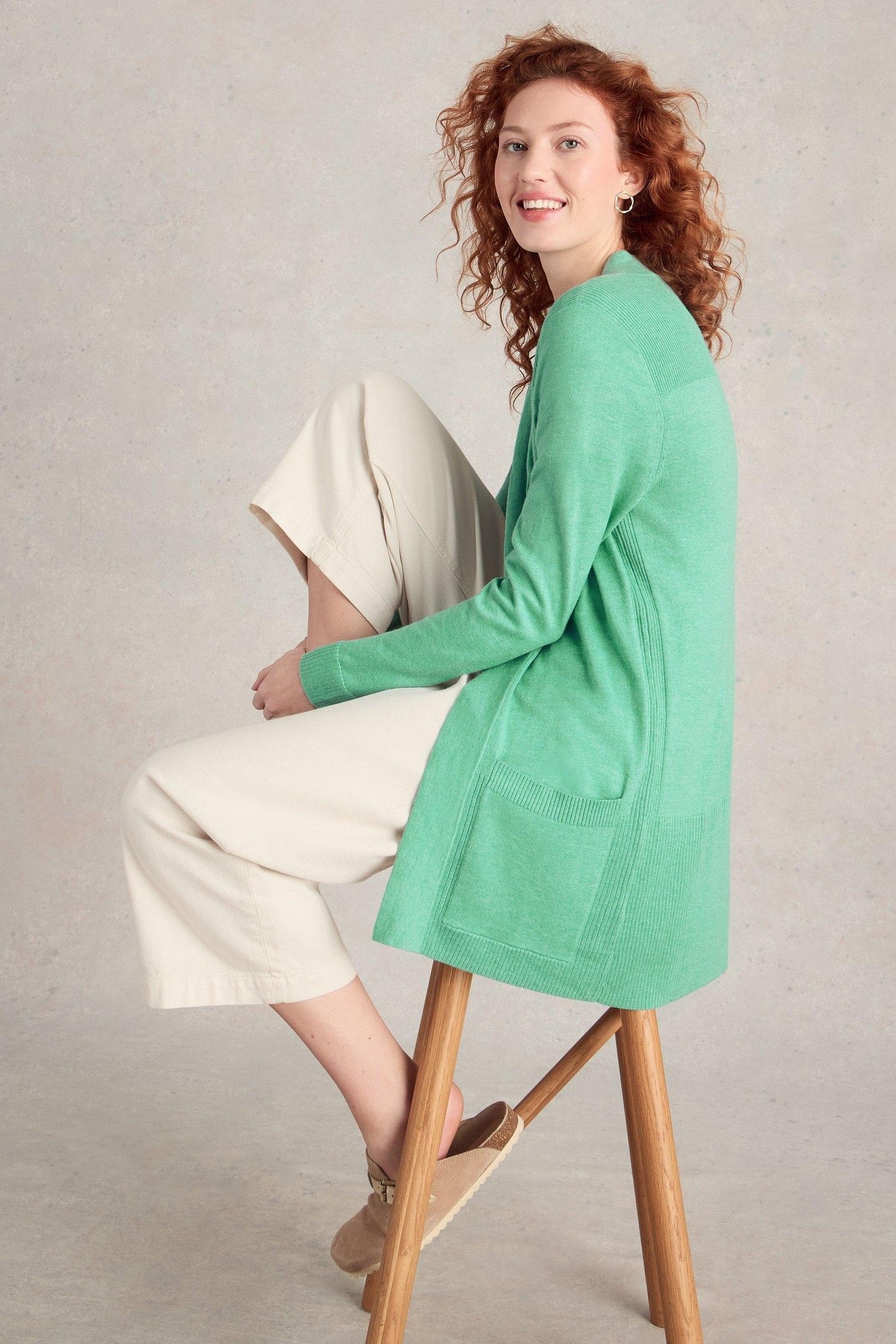 TANYA LONGLINE CARDI MID TEAL 6