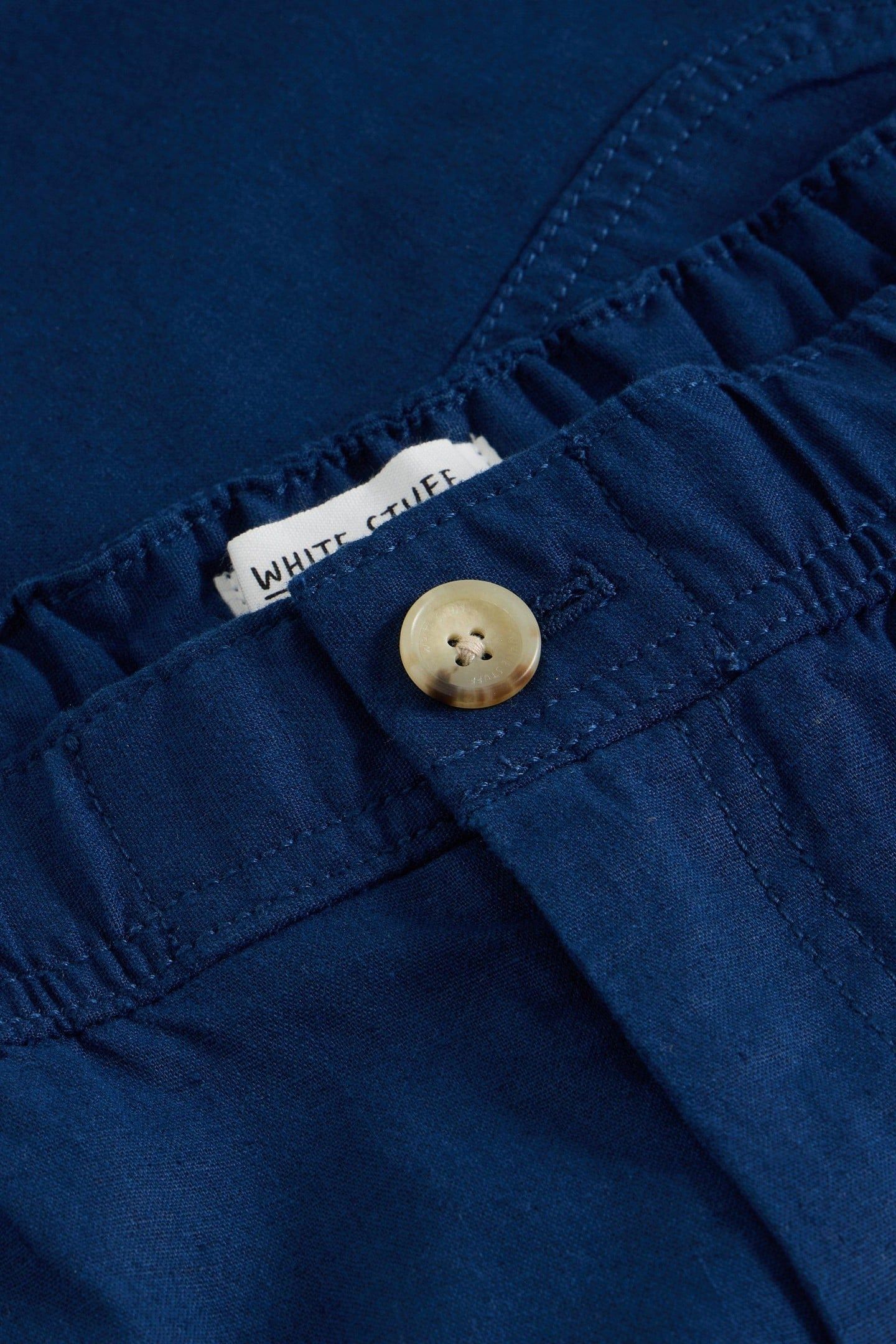 DRAWSTRING LINEN BLEND SHORT DARK NAVY 4
