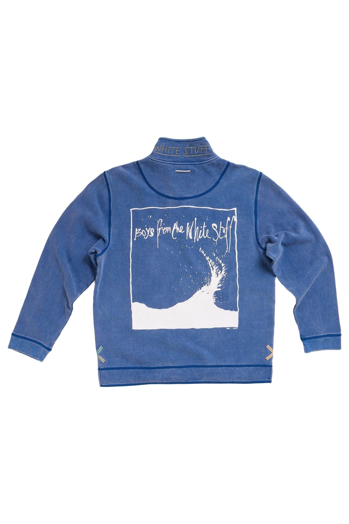 PIQUE HALF ZIP SWEAT BLUE PRINT 2