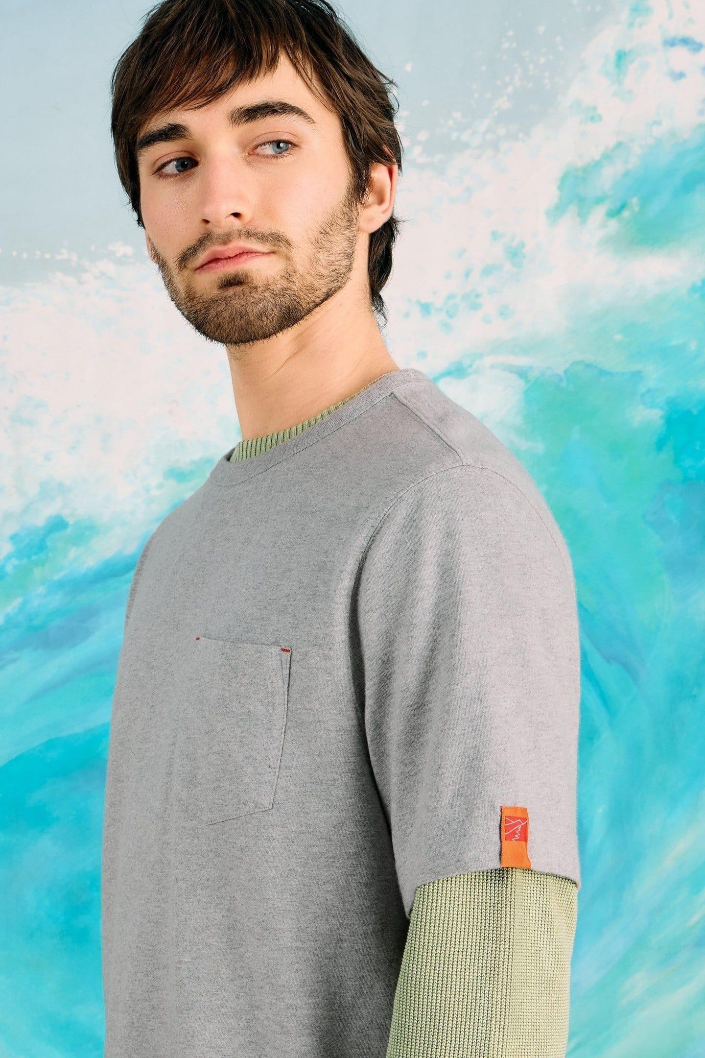 POCKET TEE GREY PRINT 6