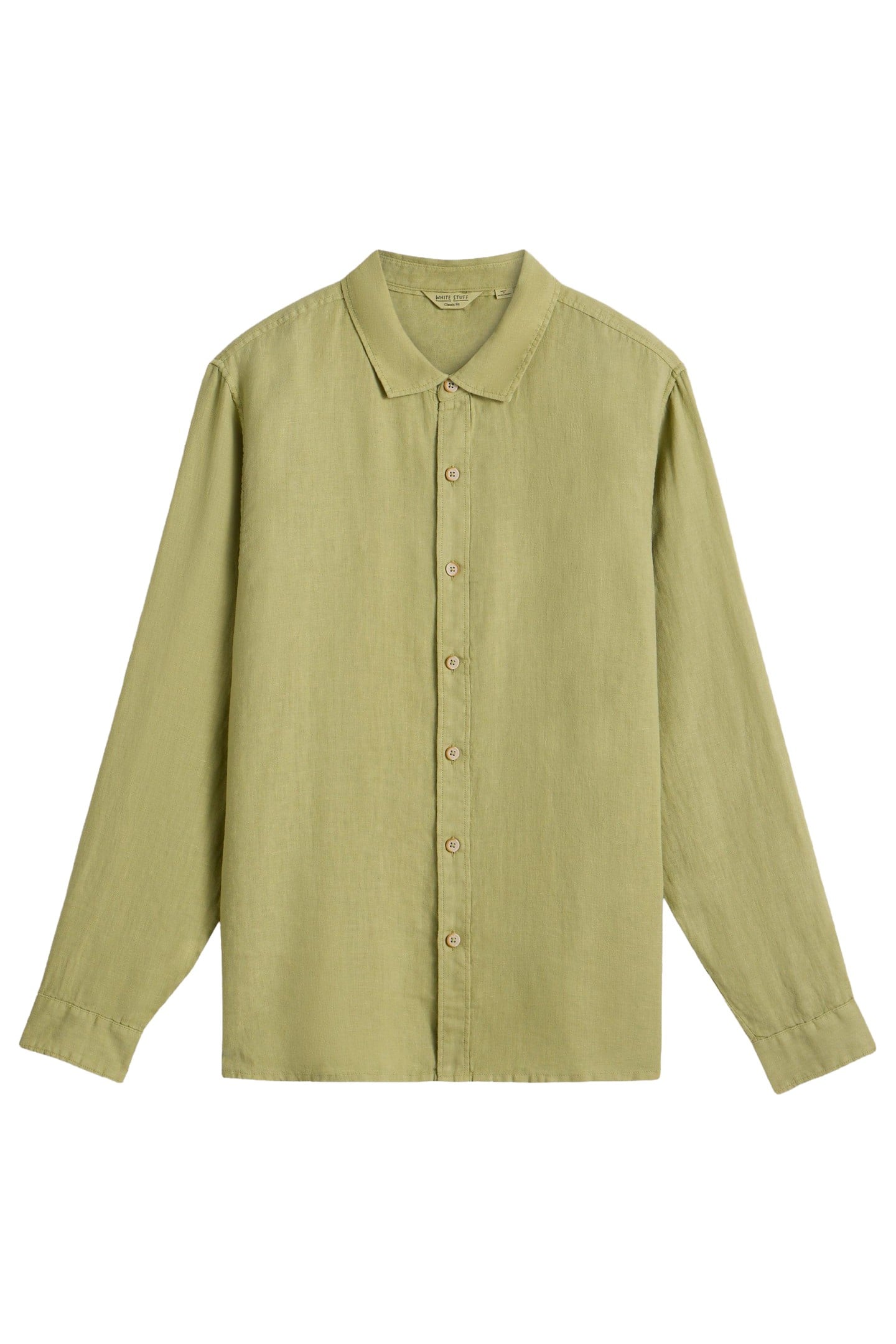 KESWICK LS LINEN SHIRT MID GREEN 5
