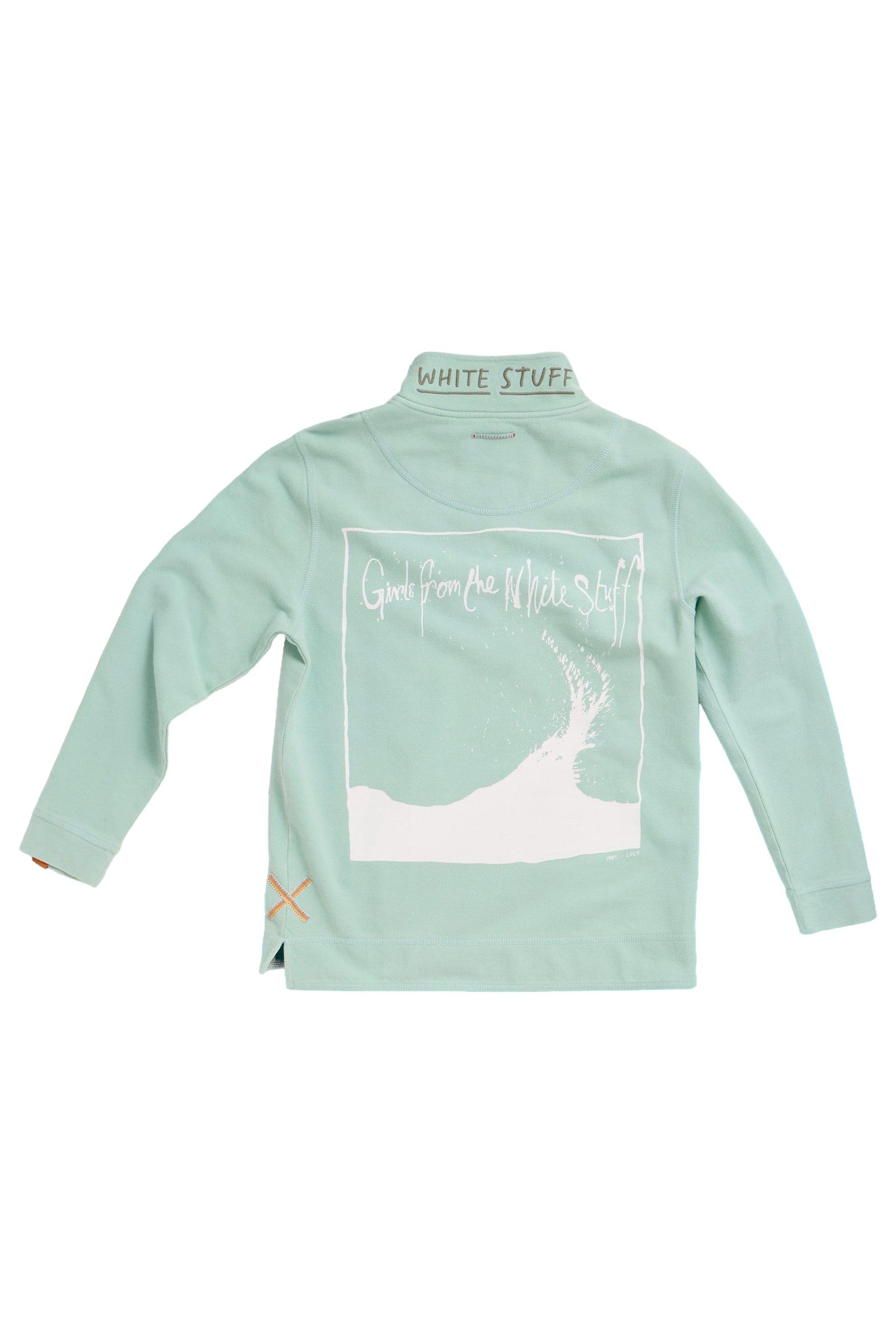 PIQUE PLAIN HALF ZIP SWEAT LIGHT BLUE 3
