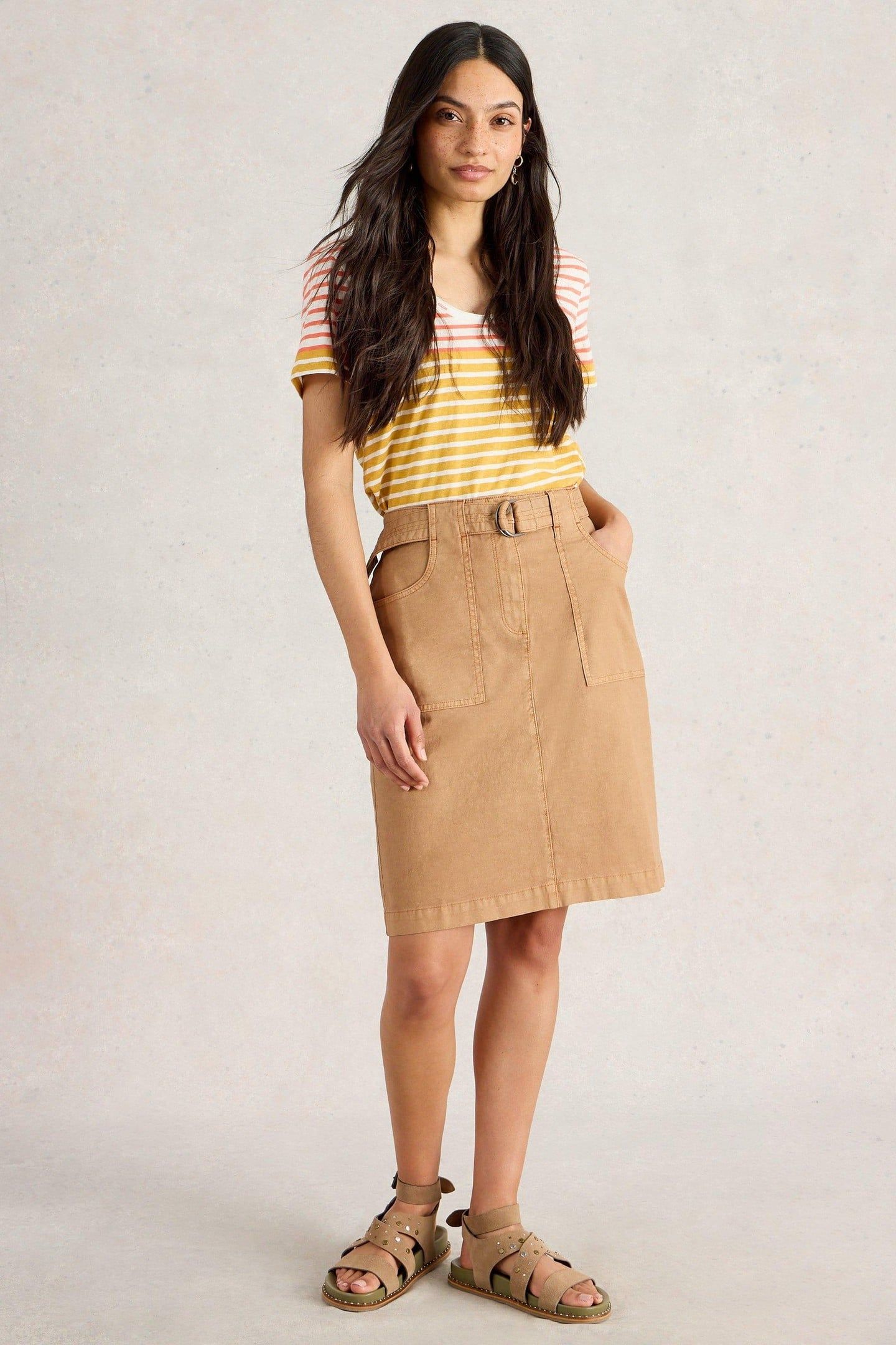 NADIA SHORT SLEEVE TEE YELLOW MULTI 2
