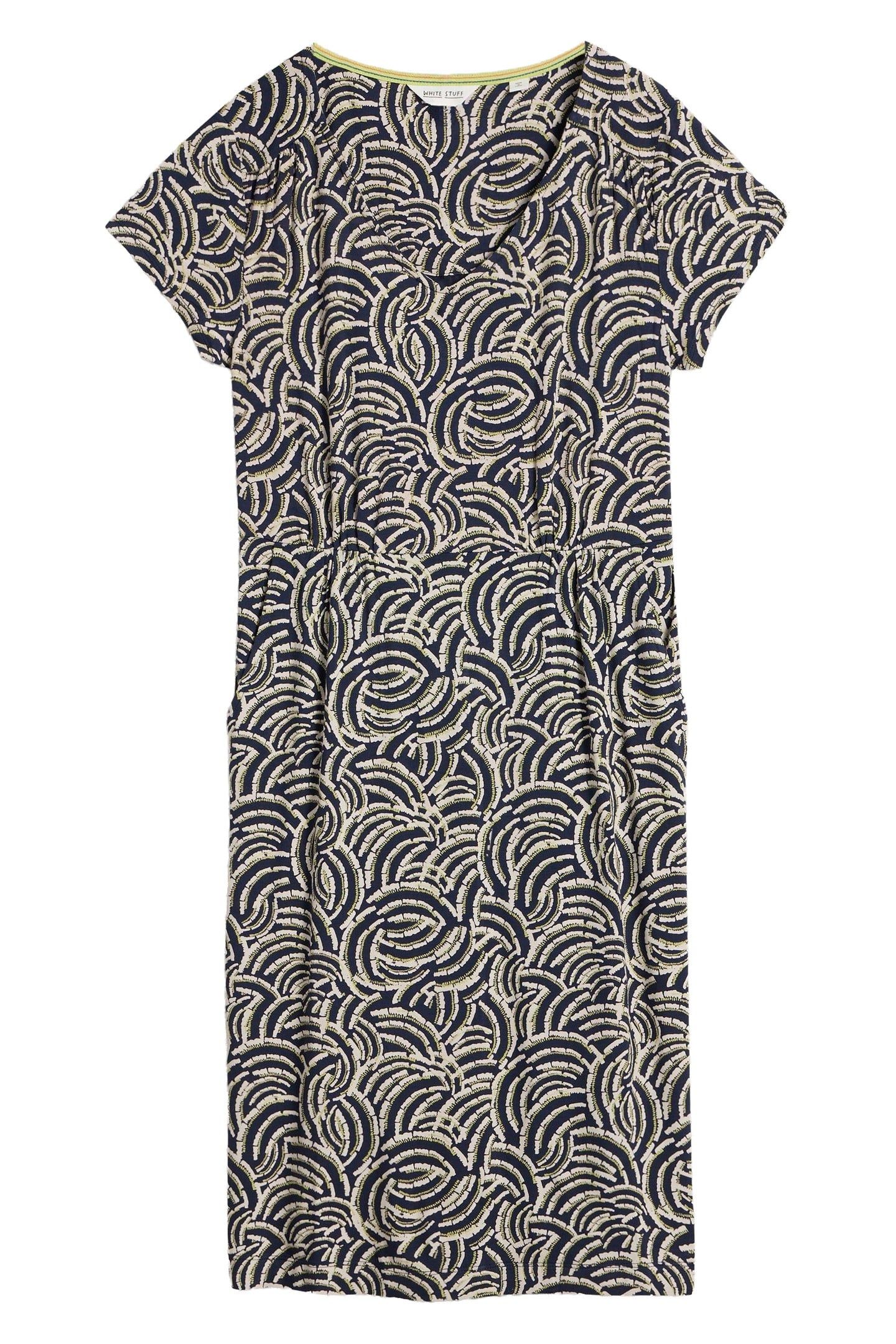 TALLIE JERSEY DRESS NAVY PRINT 3
