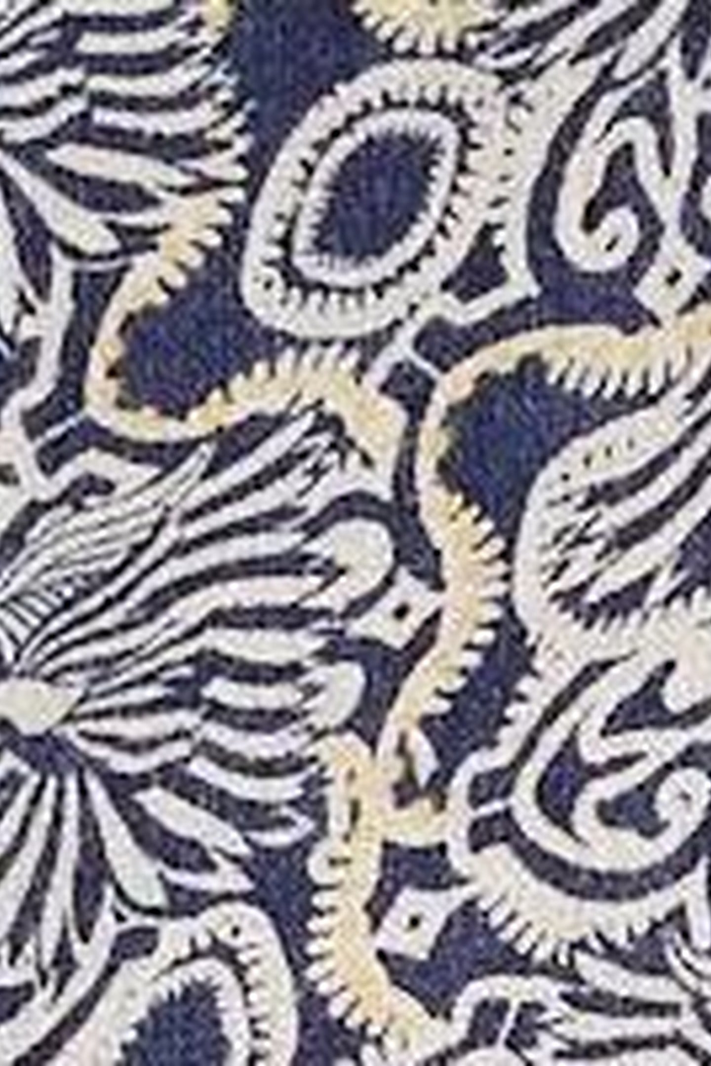ROWENA LINEN TROUSER NAVY PRINT 6