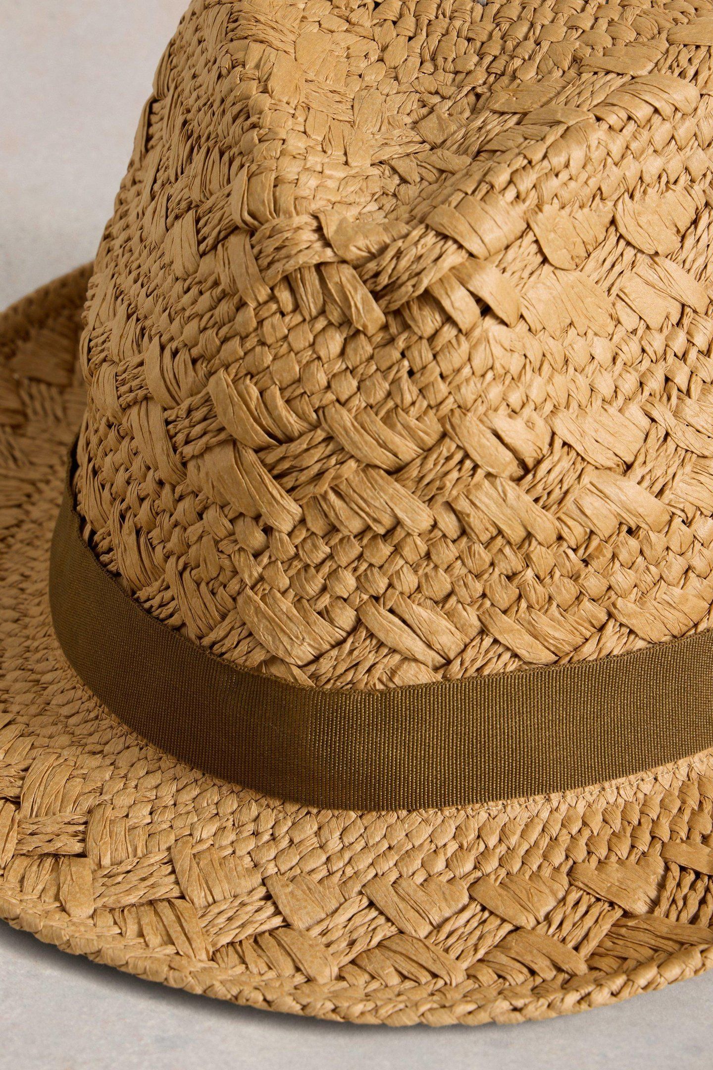 TEXTURED TRILBY HAT NATURAL MULTI 2
