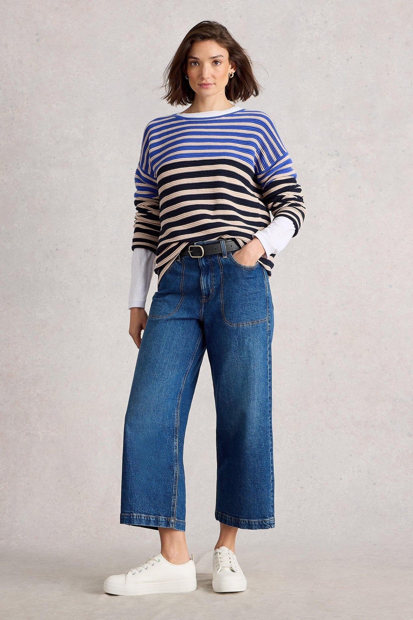 JANA STRIPE JUMPER BLUE MULTI 2