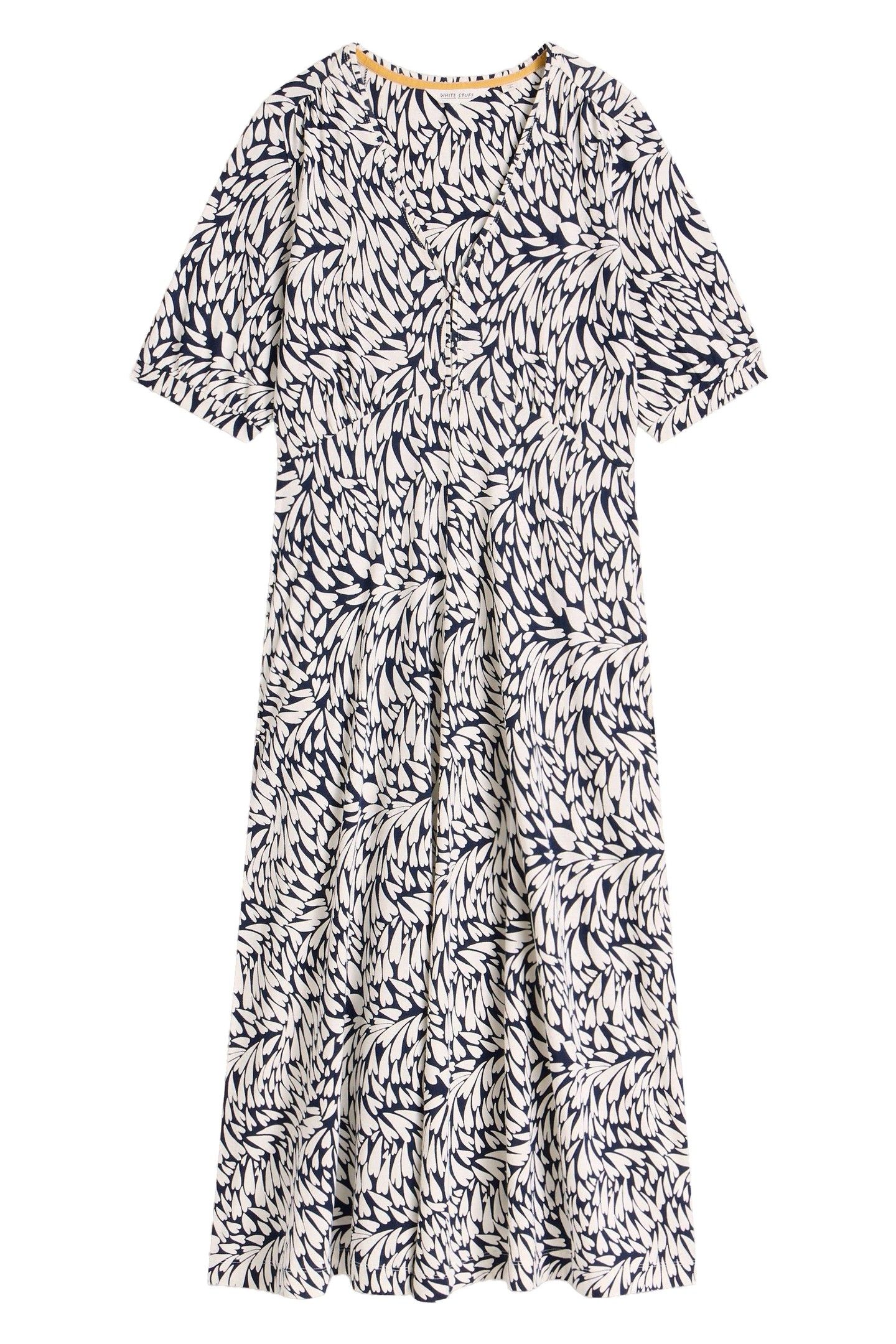 MEGAN JERSEY DRESS IVORY MULTI 4