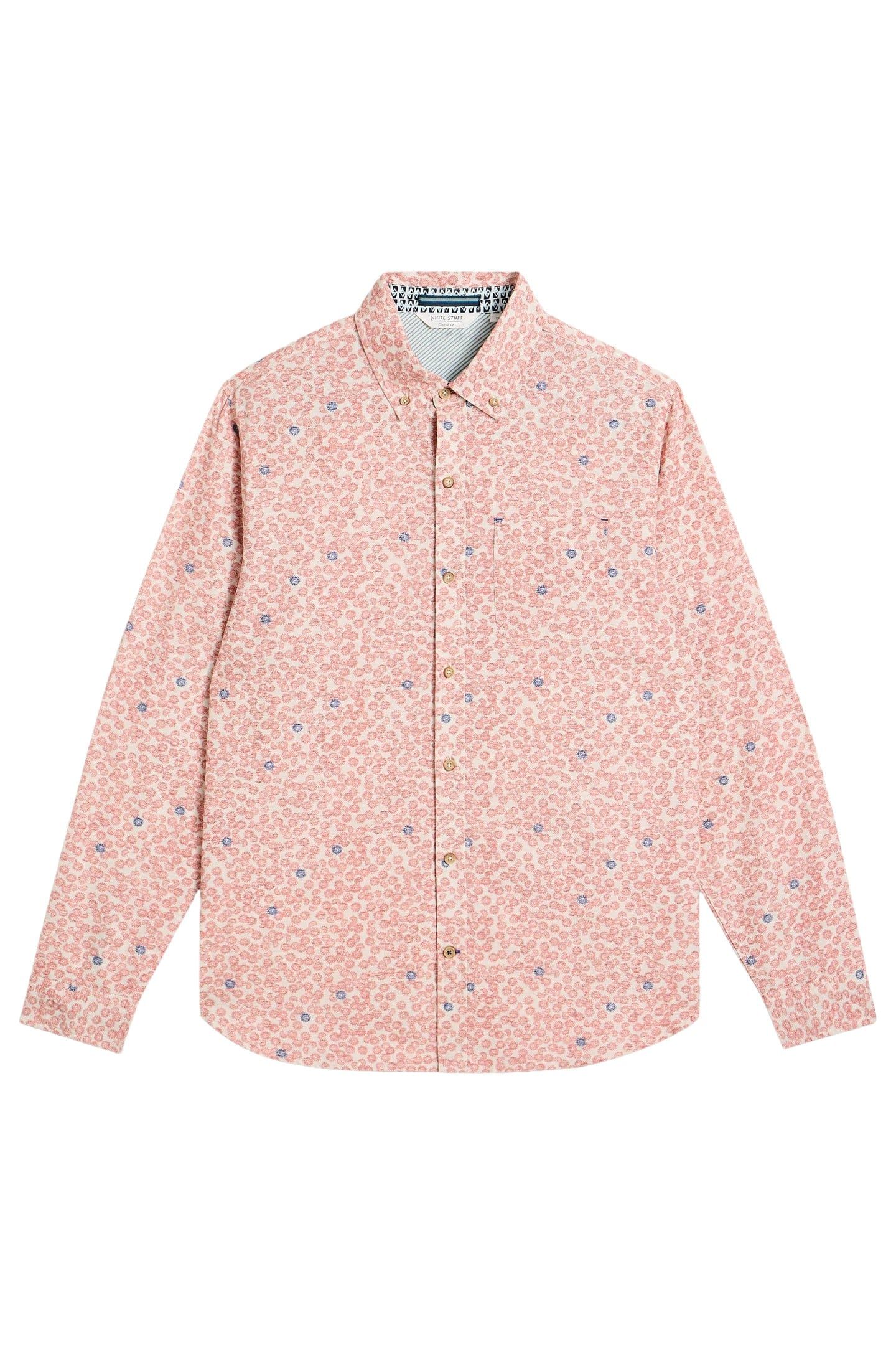 FINSBURY DANDY PRINT SHIRT LIGHT PINK 4