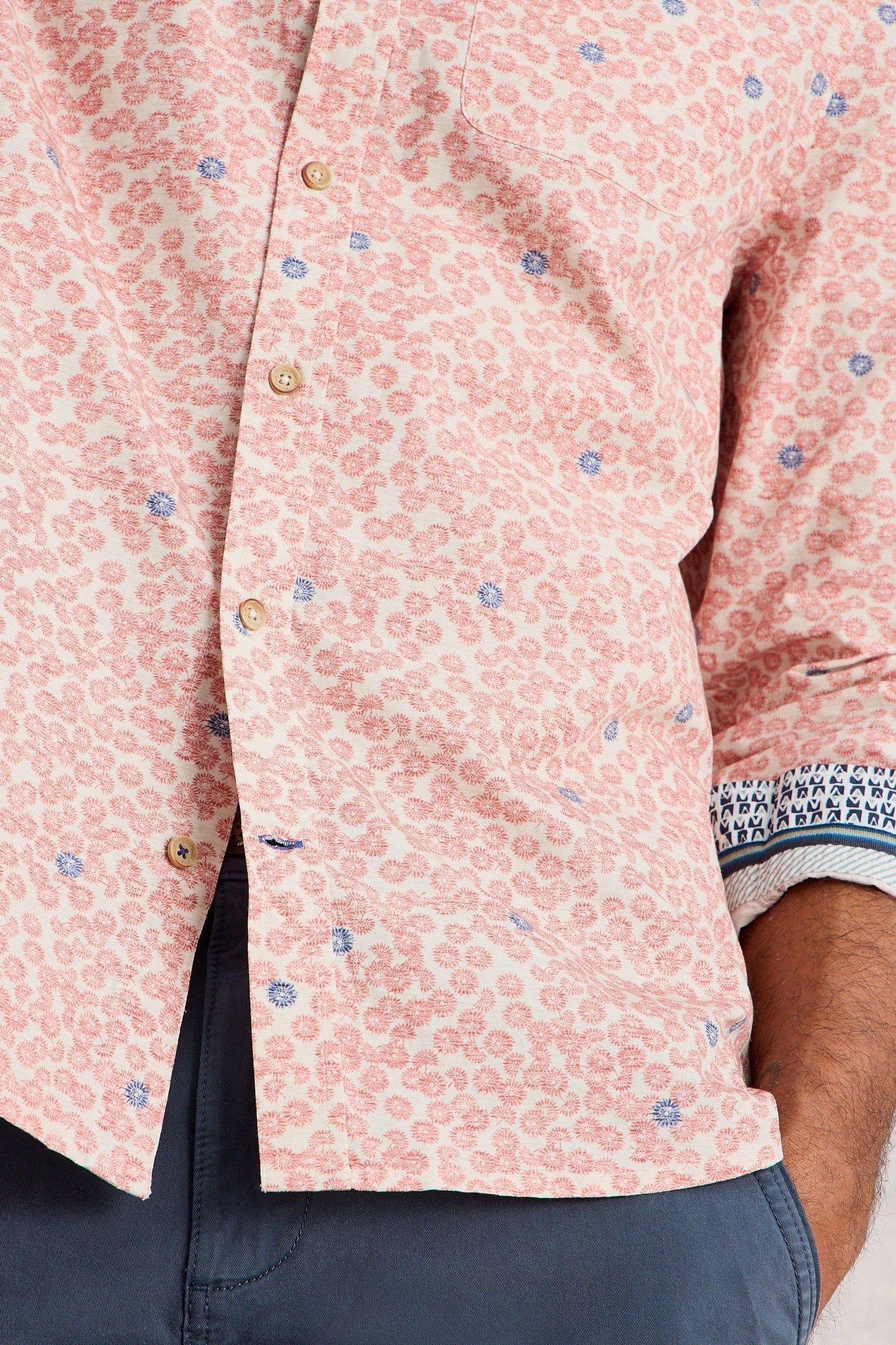 FINSBURY DANDY PRINT SHIRT LIGHT PINK 6