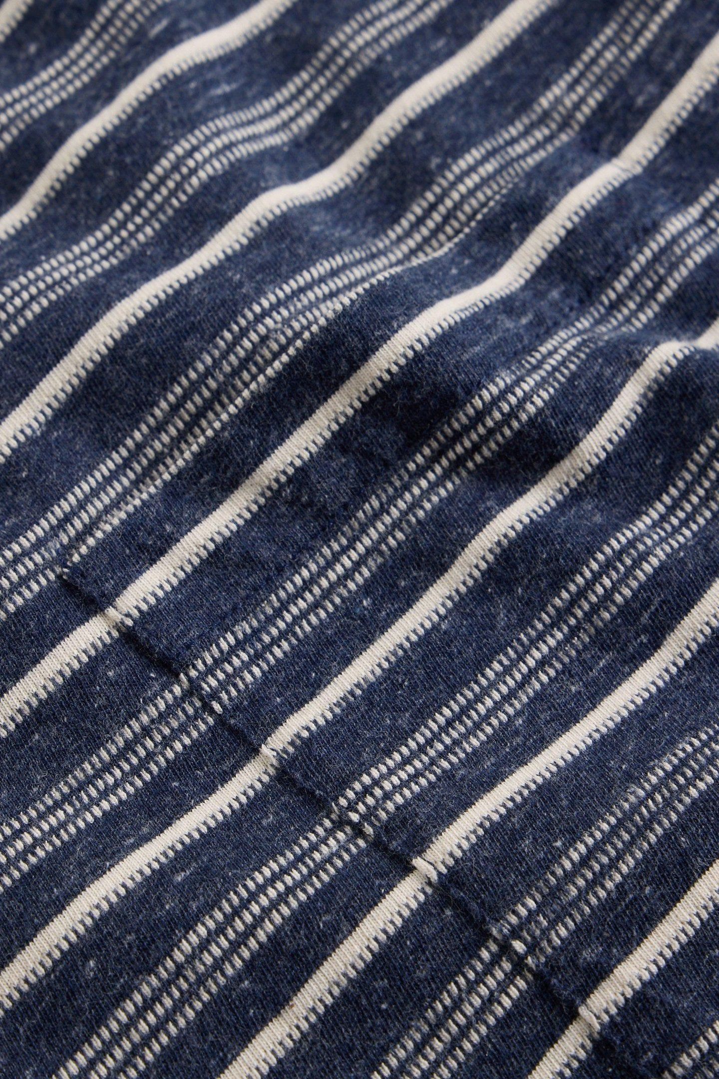 ABERSOCH STRIPE SS TEE DARK NAVY 5