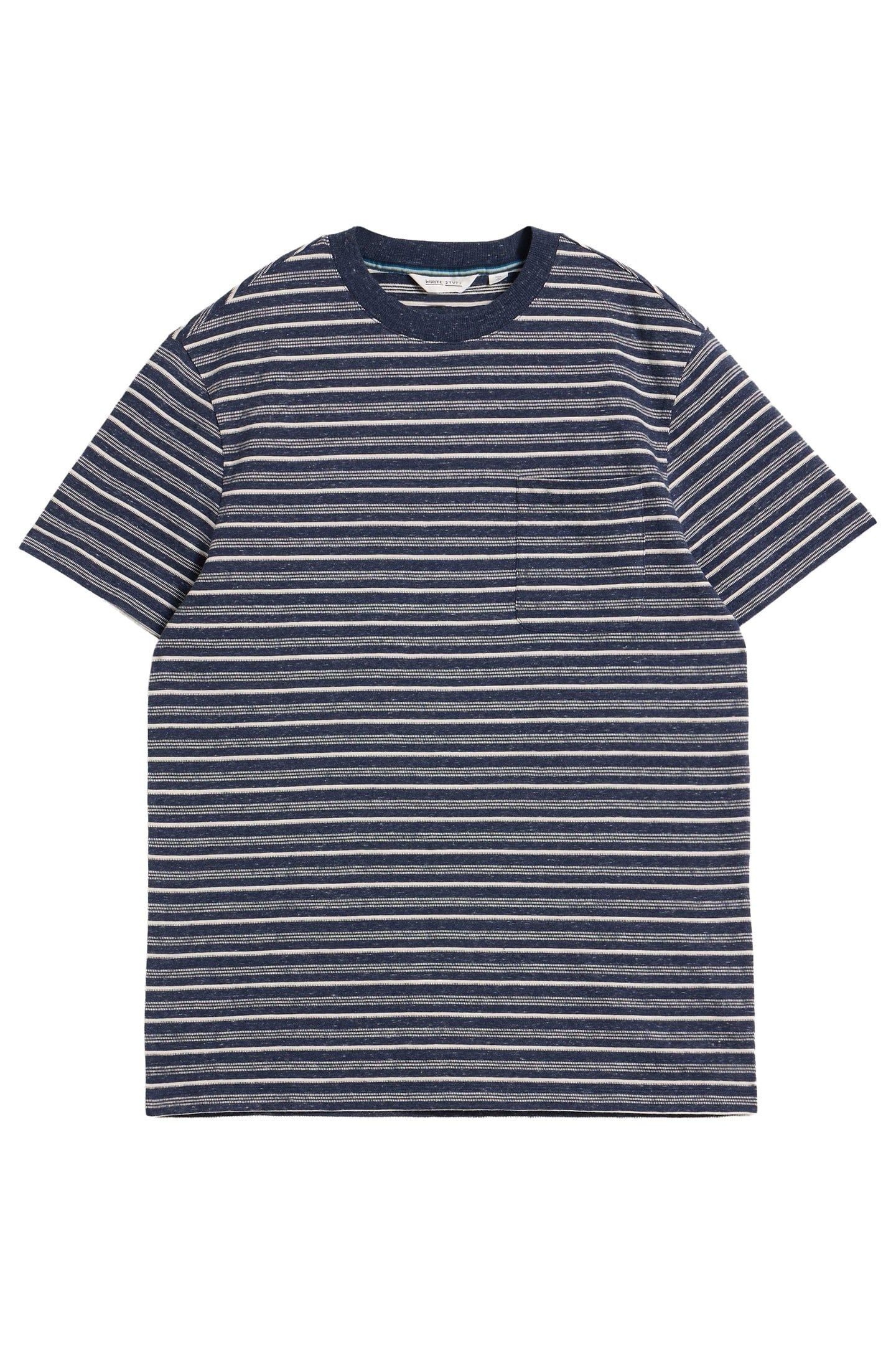 ABERSOCH STRIPE SS TEE DARK NAVY 4